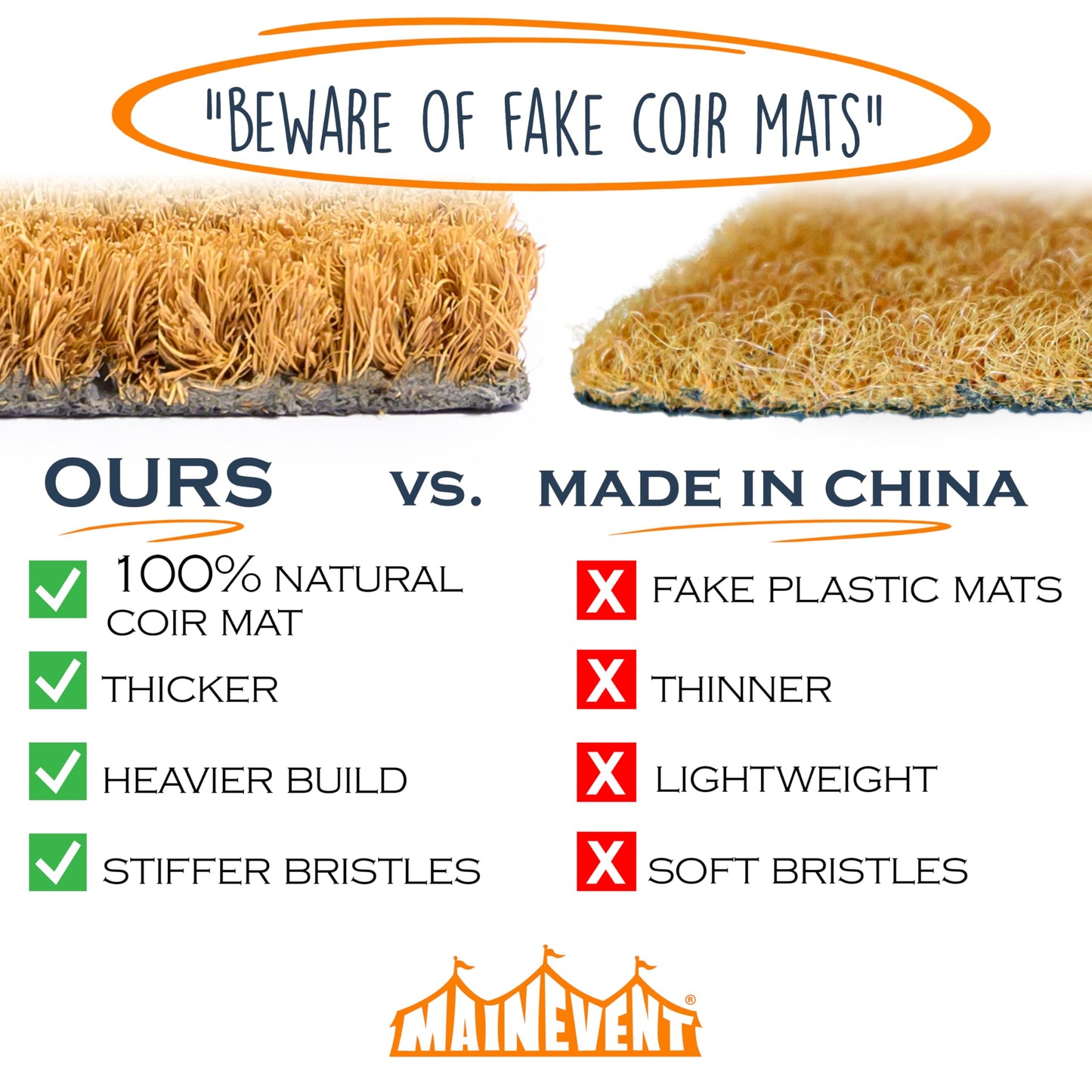 Bless This Hizzle Fo Shizzle Door Mat 30x17 Inch, Funny Doormat for Covered Outside Area, Welcome Mat Coir Decor w/Non-Slip PVC Backing