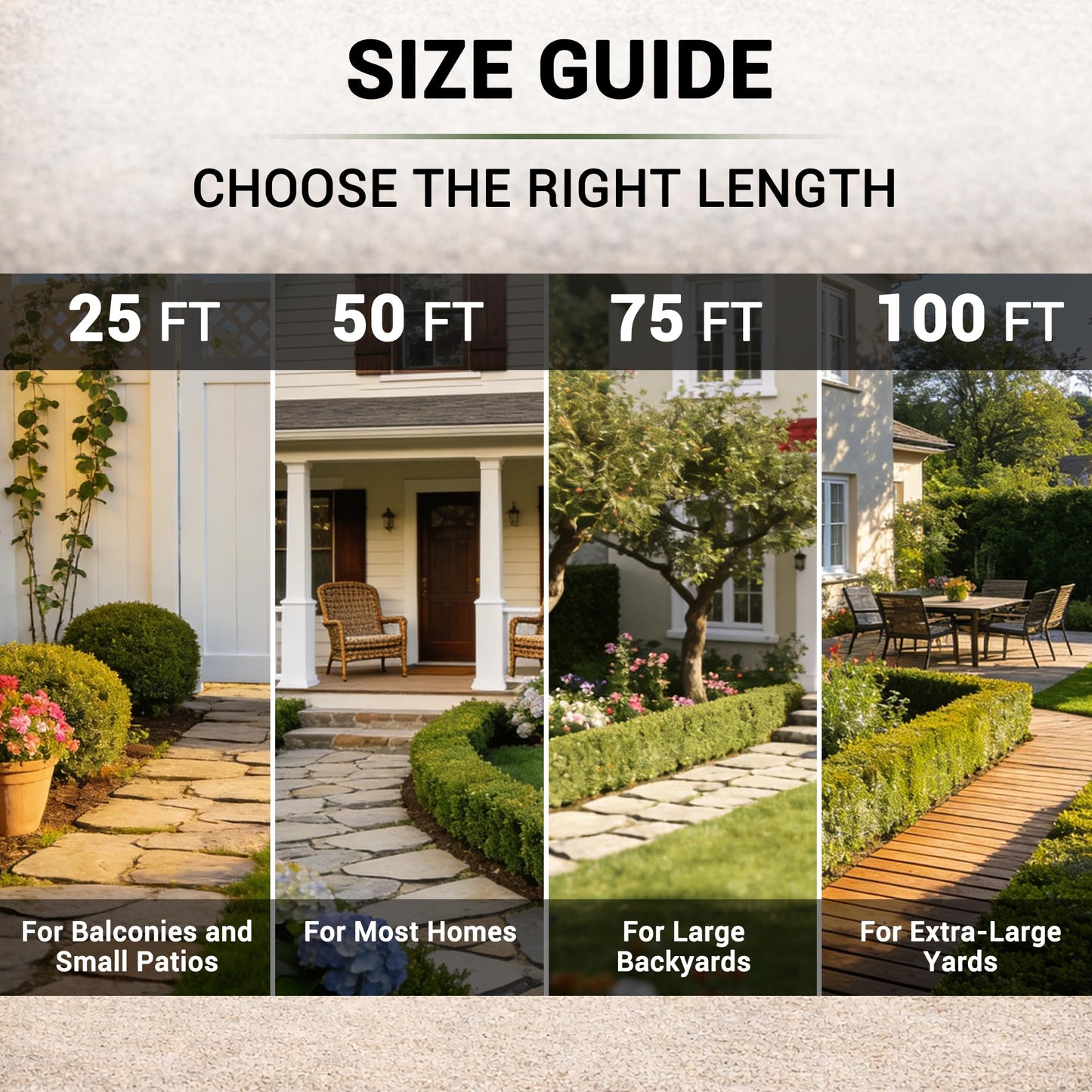 100 FT Expandable Garden Hose – Extra Long Retractable Hose for Large Yards & Driveways, No Kink Flexible Water Hose with Heavy-Duty Latex Core & Brass Fittings