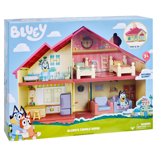 Bluey Family Home Playset with 2.5" poseable Figure