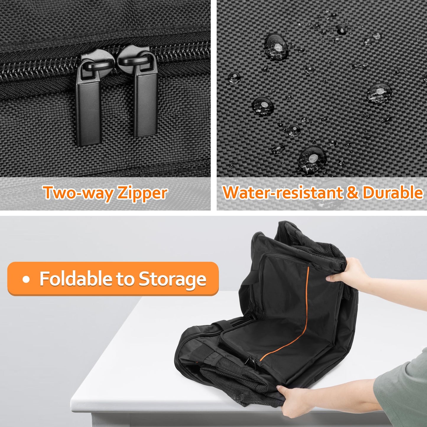 HODRANT Grill Carry Bag Compatible with Ninja Woodfire Grill OG701 OG751, Outdoor Grill Cover for OG700 Series Smoker Grill, Water-resistant BBQ Storage Case for Grilling Tools & Accessories, Bag Only