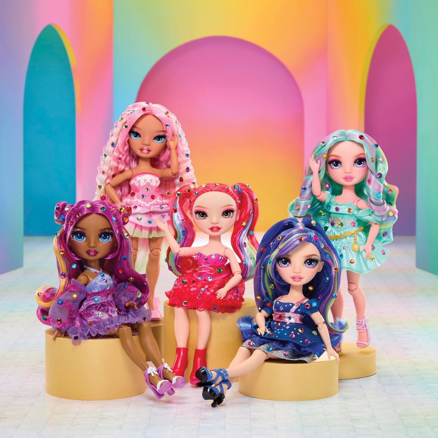 Rainbow High Be Dazzling Fashion Dolls- Celine Turquoise (Teal) with Bedazzler Tool and Sparkle Gems