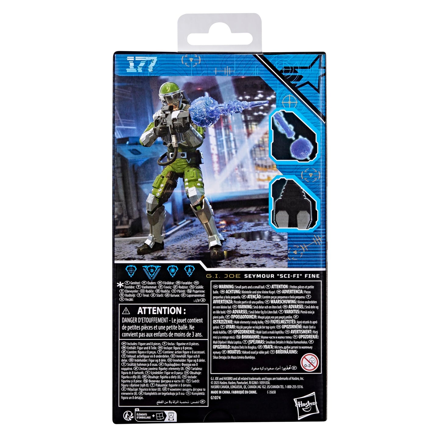 G.I. Joe Classified Series #177, Seymour “Sci-Fi” Fine, Collectible 6 Inch Action Figure with 8 Accessories