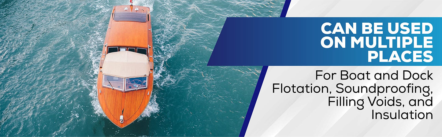 4 Lb. Density Expanding Pour Foam, 2 Part Polyurethane Closed Cell Liquid Foam for Boat and Dock Flotation, Soundproofing, Filling Voids, and Insulation (1 Gallon Kit)