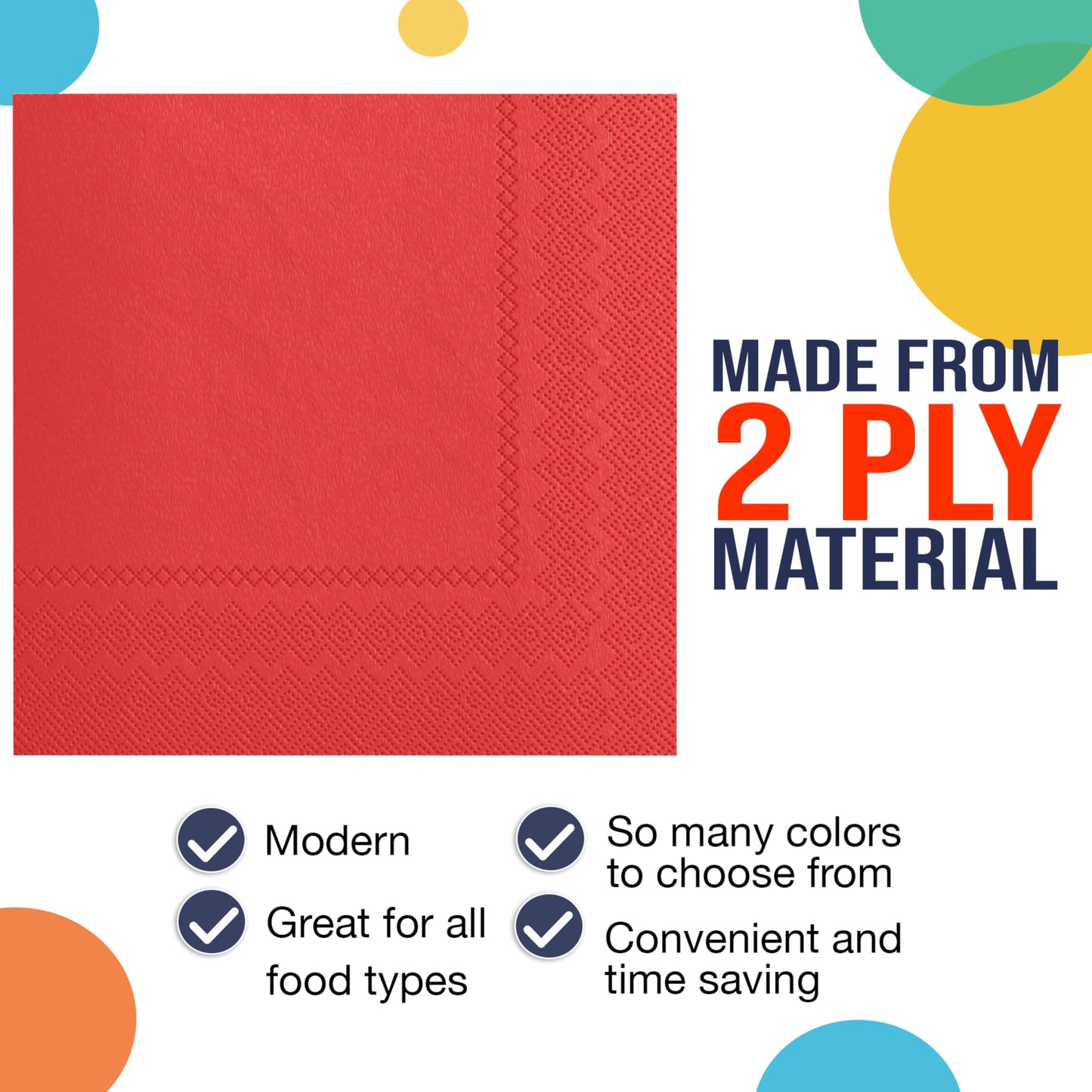 300 Pack Red Paper Napkins Disposable, 2 Ply Party Napkins, Red Disposable Napkins, Fun Napkins Everyday – Red Napkins Great As Luncheon Napkins Or Dinner Napkins Paper Exquisite