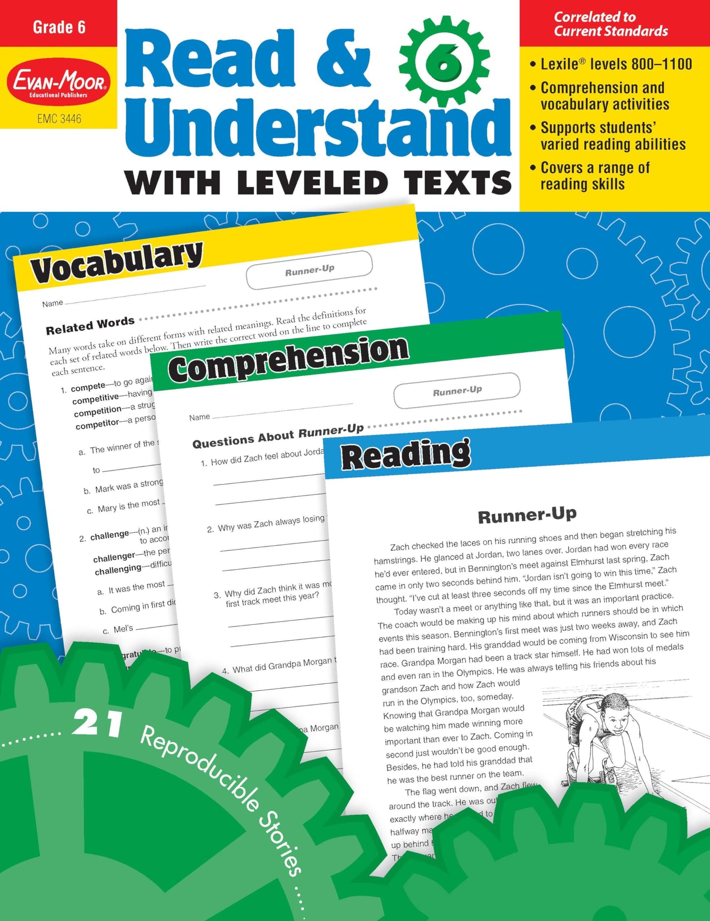 Evan-Moor Read and Understand with Leveled Texts, Grade 6 (Read & Understand with Leveled Texts)