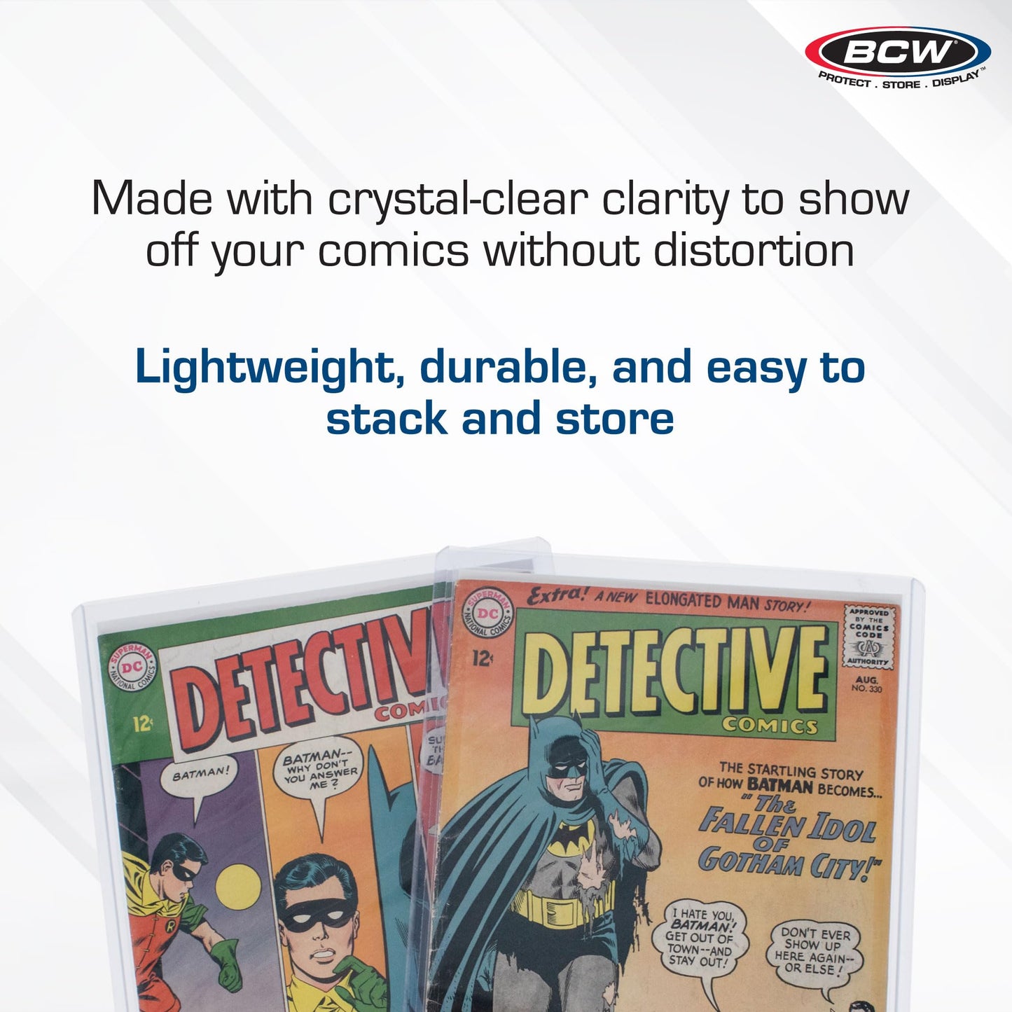 BCW Silver Age Comic Top Loaders (Pack of 10) | Crystal Clear PVC, Migration-Free | Protects Books, Photos, Prints | Rigid Top-Loading Design | Double Pack Convenience | Hard Case