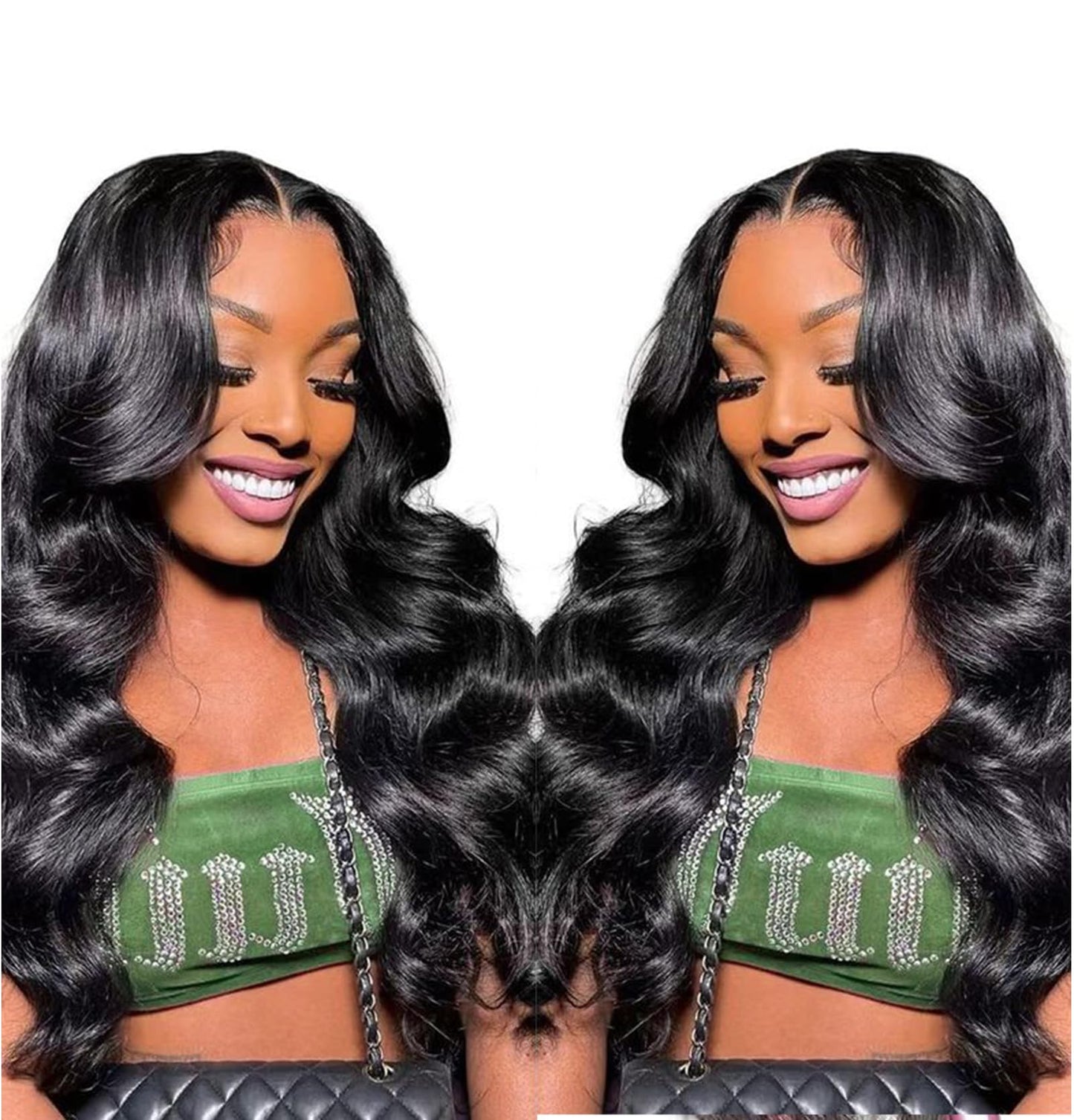 13x4 Lace Front Wigs Human Hair Body Wave Lace Front Wigs Human Hair Wigs Pre Plucked 180% Density Body Wave Curly Wig 100% Brazilian Hair for Women 18 Inch