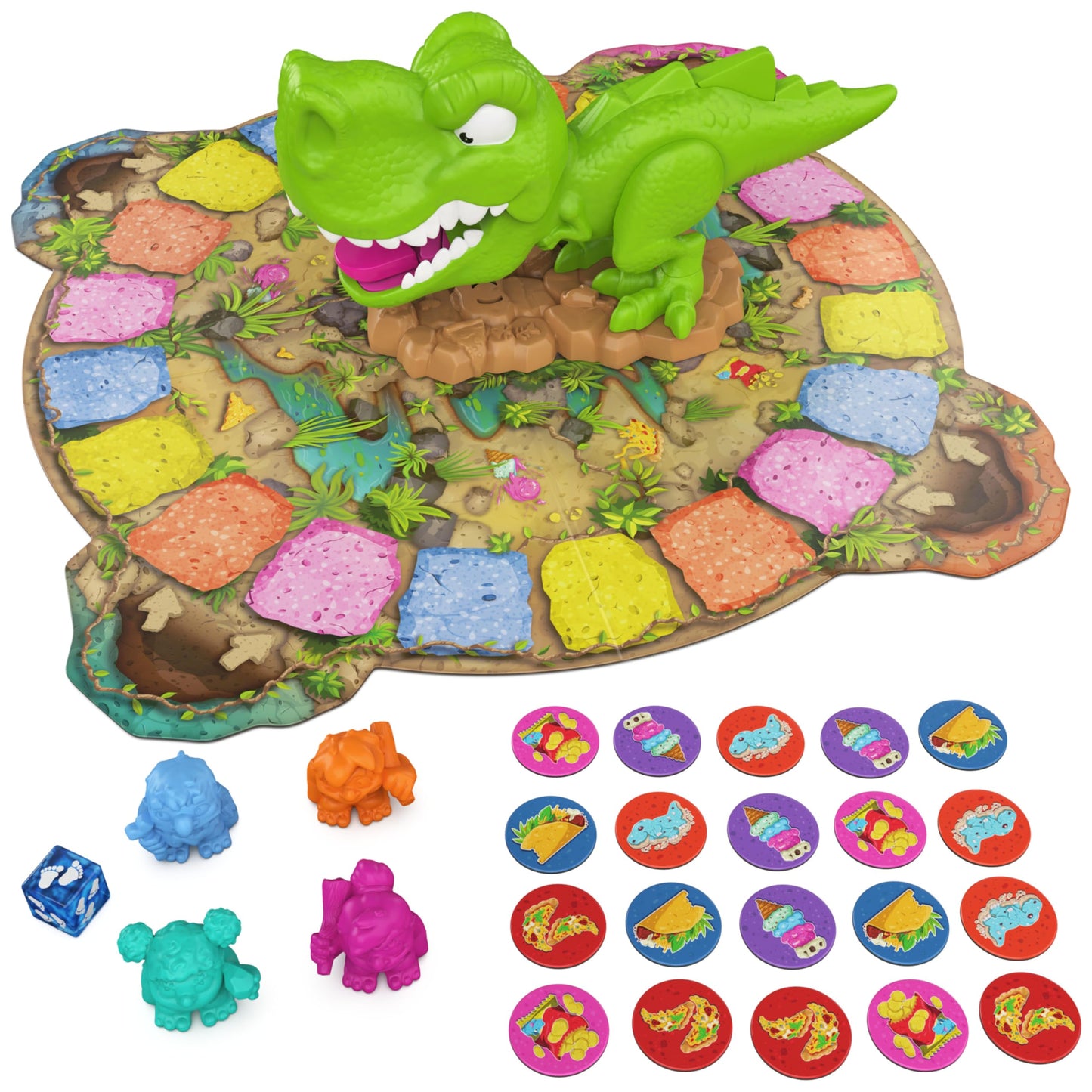 Spin Master Games, Snack-O-Saurus Rex, Interactive Dinosaur Toy for Kids, Board Games for Family Night, 2-4 Players, for Ages 5 & Up
