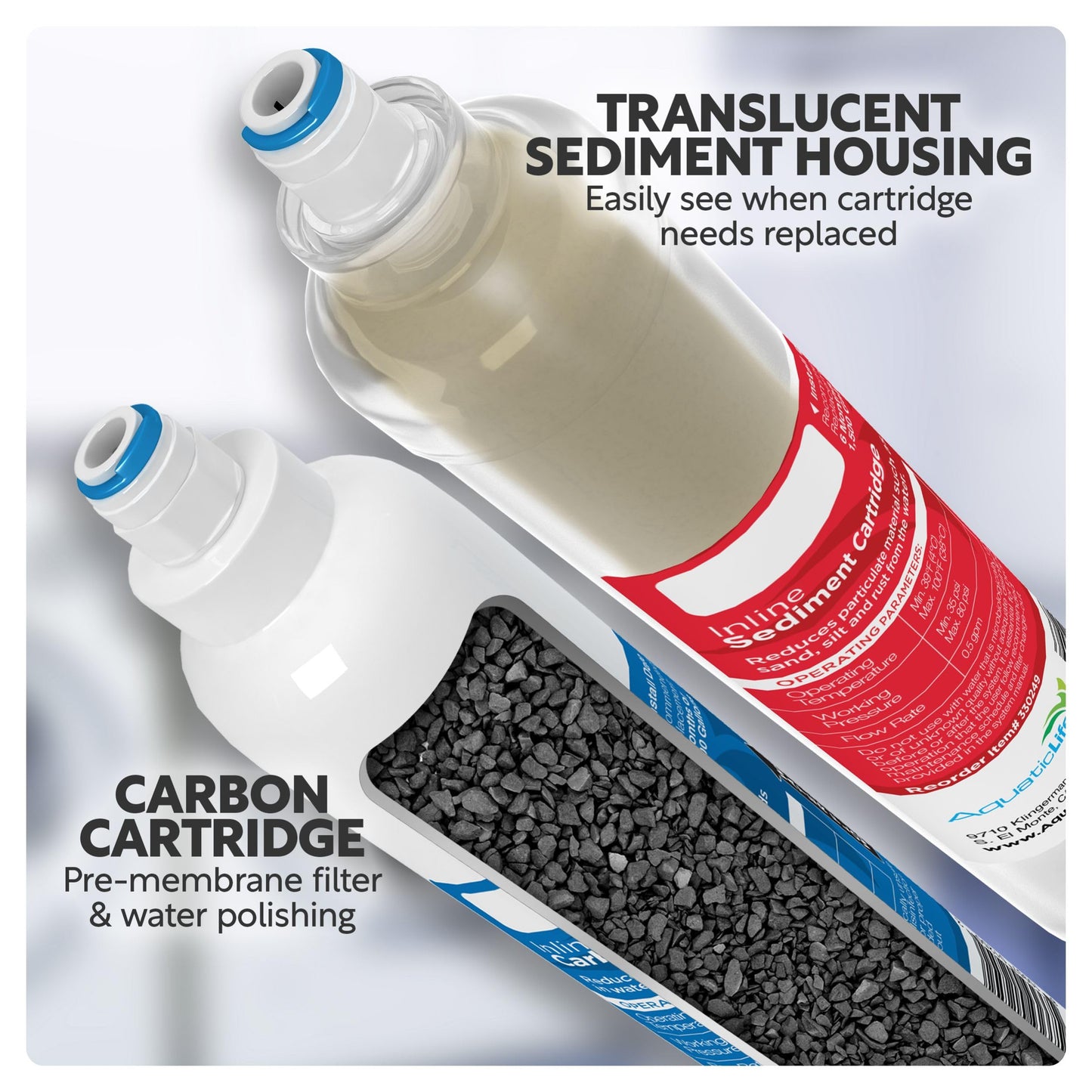 Aquatic Life RO Buddie Sediment & Carbon Cartridge, Value Pack