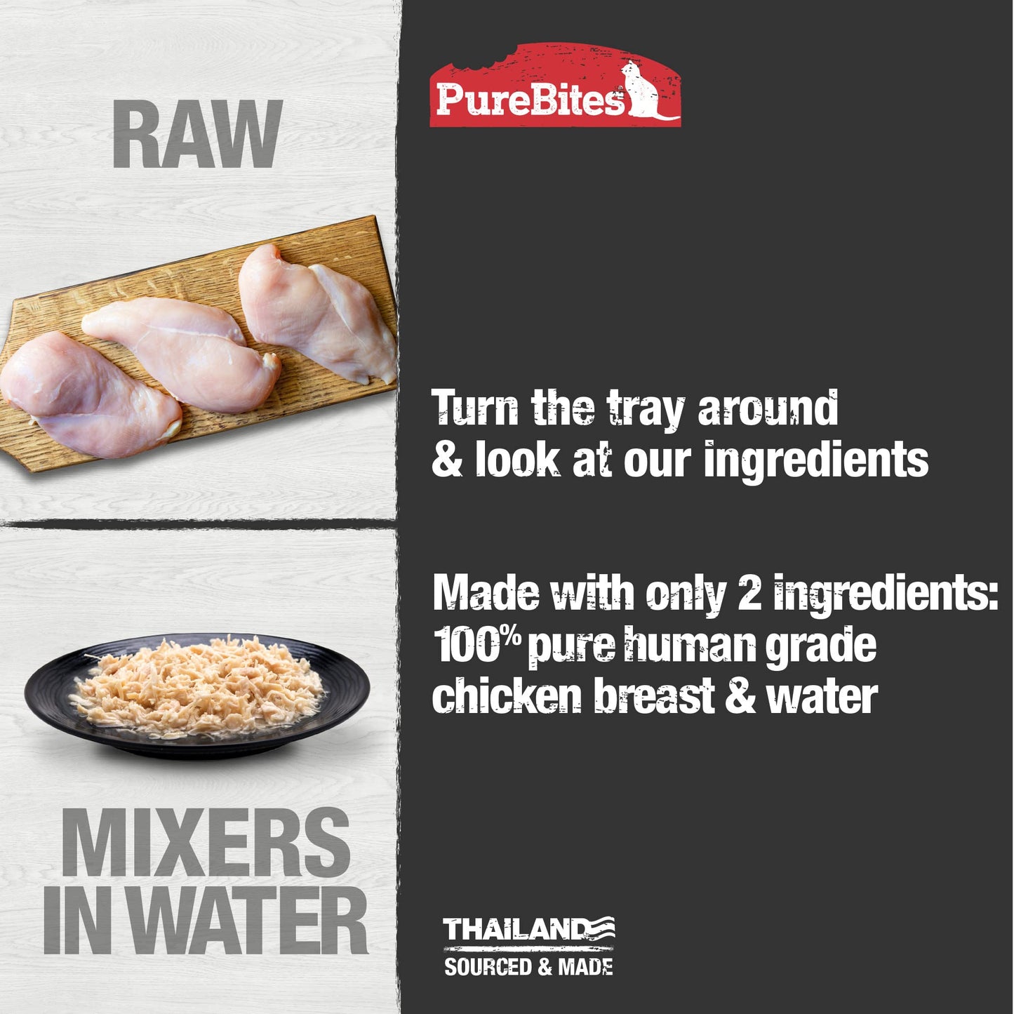 PureBites Mixers Chicken Breast in Water Pet Food for Cats, 1.76 oz. / 50 g, Case of 12