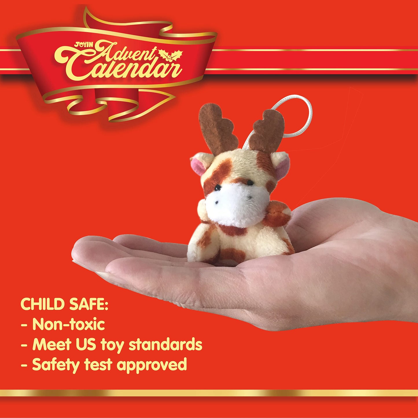 JOYIN 2025 Christmas Advent Calendar with Mini Animal Plush, 24 Days Countdown Advent Calendar with 24 Stuffed Animals, Kids Girls Party Favor, Xmas Gift Classroom Prizes, Christmas Party Favor Gifts