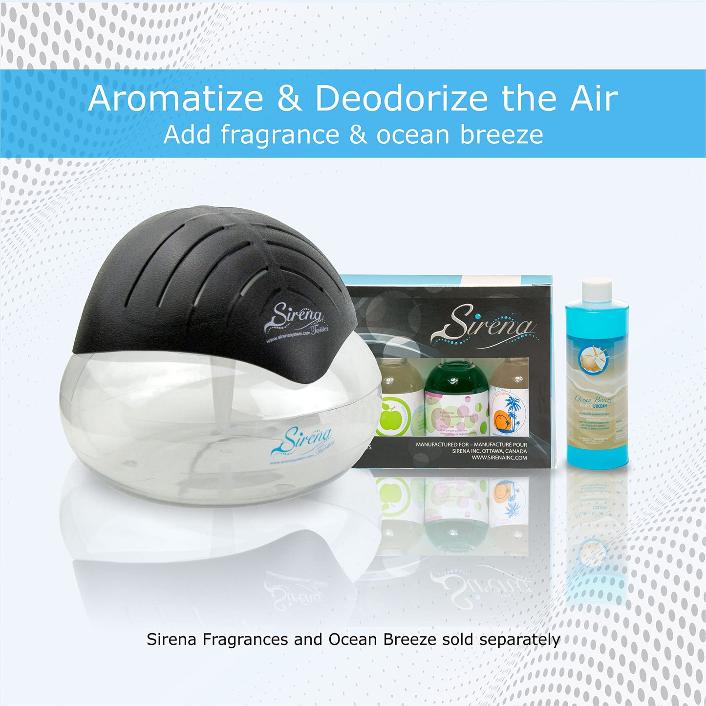 Sirena Twister Air Purifier and Freshener - Black