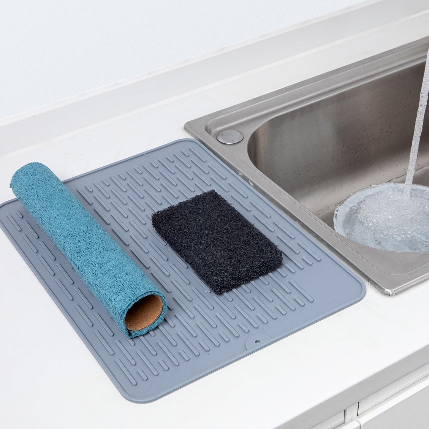 Restaurantware-RW Clean 6 Inch x 3.5 Inch Scouring Pads, 10 Multi Purpose Scrub Pads - Non Abrasive, Heavy Duty, Black Nylon Scrub Pads for Cleaning, for Cleaning Or Scrubbing,