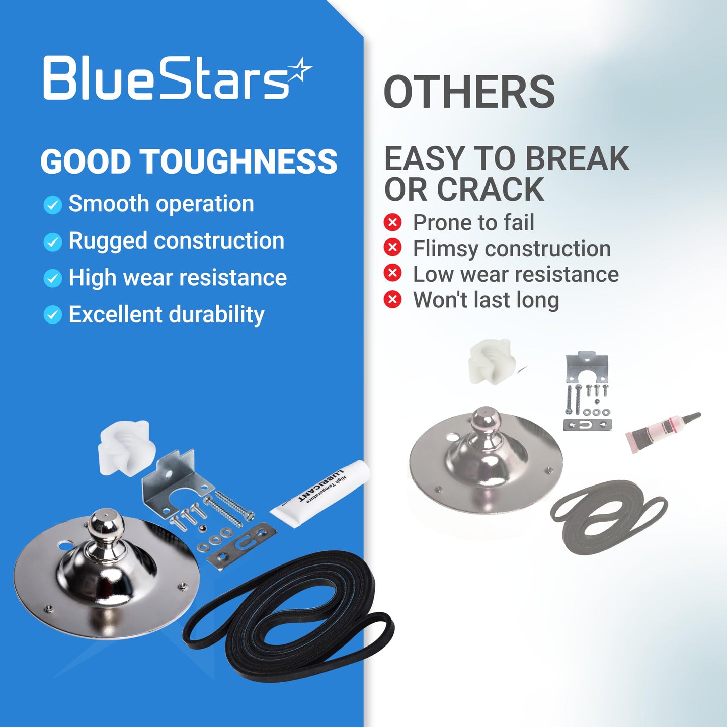 BlueStars Ultra Durable 5303281153 & 134503600 Dryer Rear Bearing Replacement - Compatible with Kenmore & Gibson Dryers - Replaces PS459829 AP2142648 PS1148434 134163400