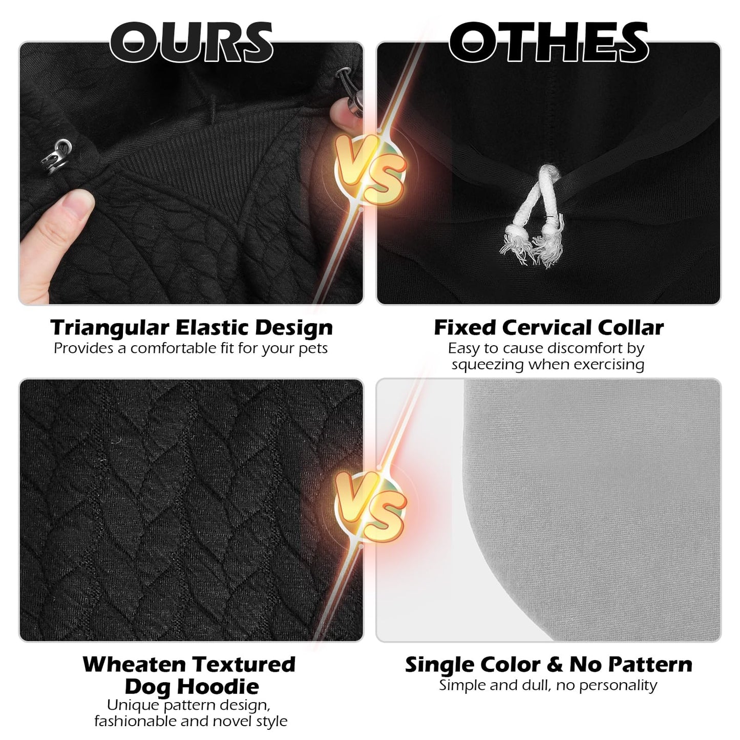 EXPAWLORER Dog Hoodie,Warm Pet Clothes for Small Medium Large Dogs Gril Boy,Dog Sweatshirt Puppy Sweater with Pouch for Cold Weather Fall Winter,Cat Hooded Coat Apparel,Black XXL