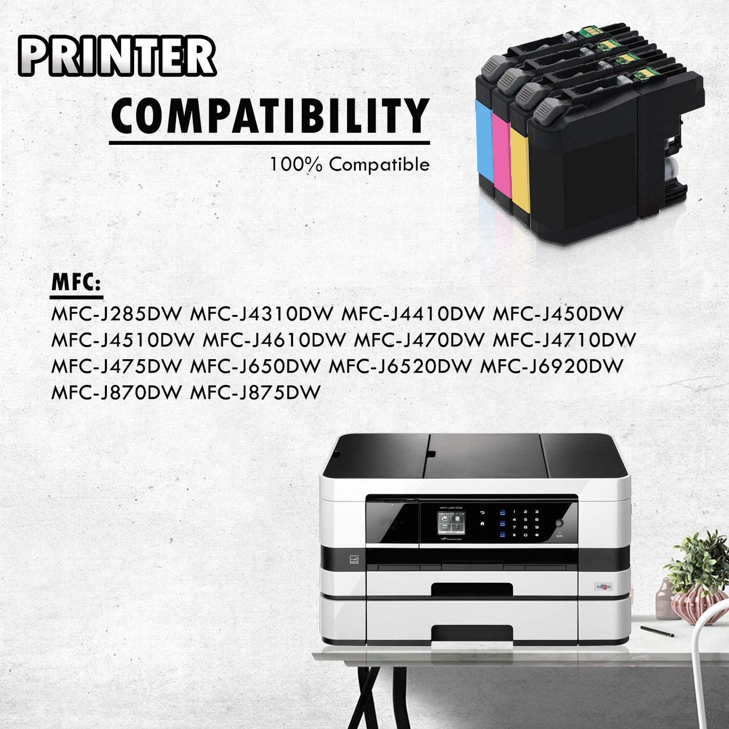 20 Inkfirst Compatible Ink Cartridges LC103 XL LC101 Replacement for Brother LC103 XL LC101 (4 Set + 4 Black) MFC-J4710DW MFC-J4310DW MFC-J475DW MFC-J470DW MFC-J4410DW MFC-J4510DW MFC-J4610DW