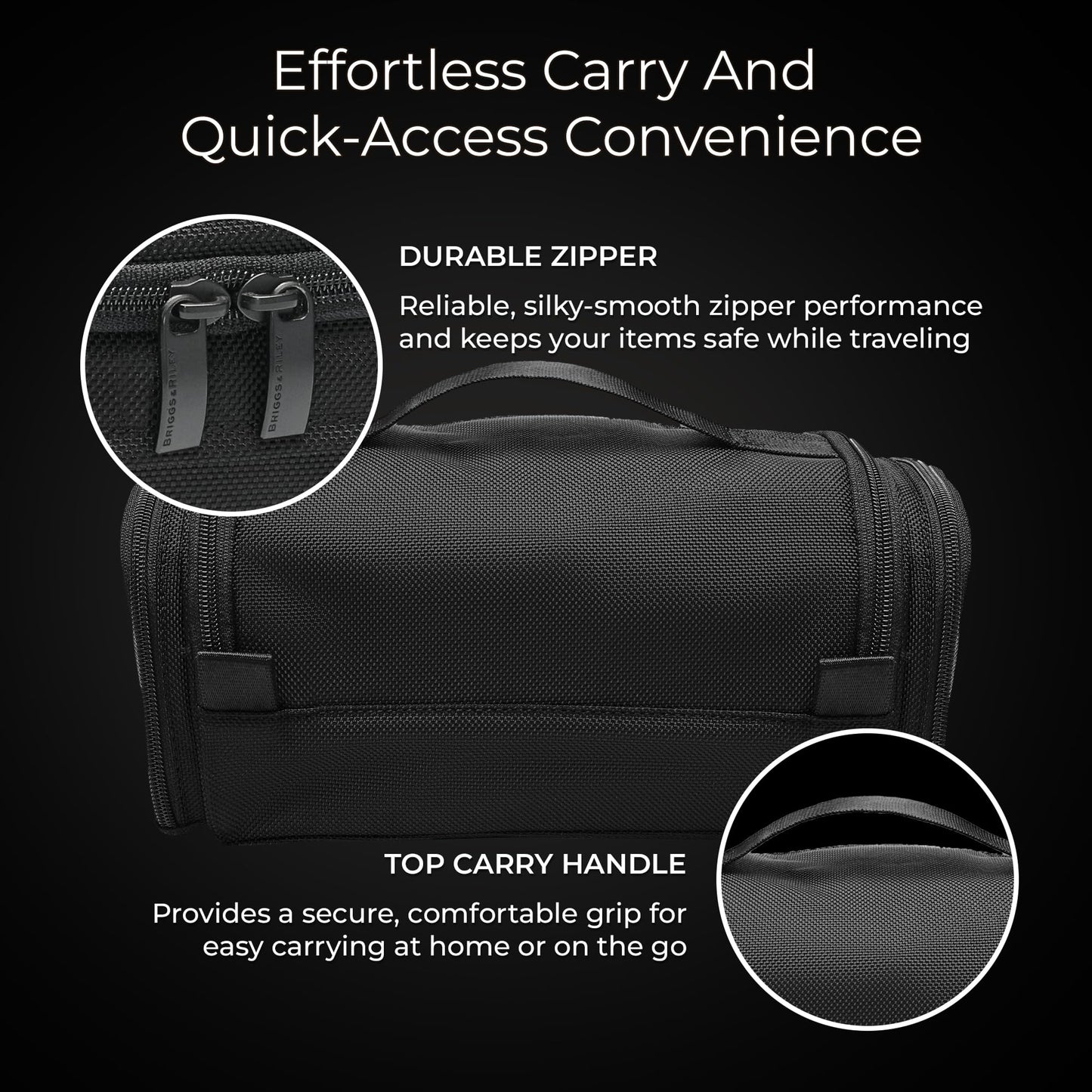 Briggs & Riley Baseline Executive Essentials Toiletry Kit, Black