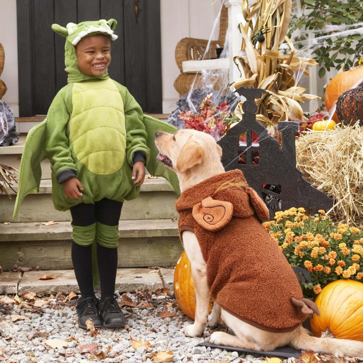 FLAdorepet Halloween Dog Monkey Costume for Small Large Breed Dogs,Winter Warm Pet Coat Funny Cat Clothes Hoodie for Labrador Bulldog Chihuahua Yorkie (5XL)