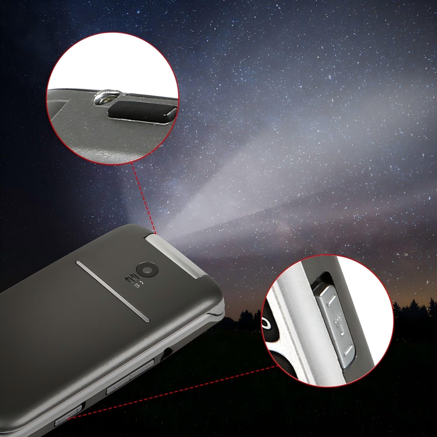 4G Volte Flip Phones Unlocked for Seniors, Big Buttons Cell Phone for Elderly & Kids with Time Reporting, Clear Sound, SOS Button, Convenient USB-C & Charging Dock, Easy-to-Use, Grey Flip Phone