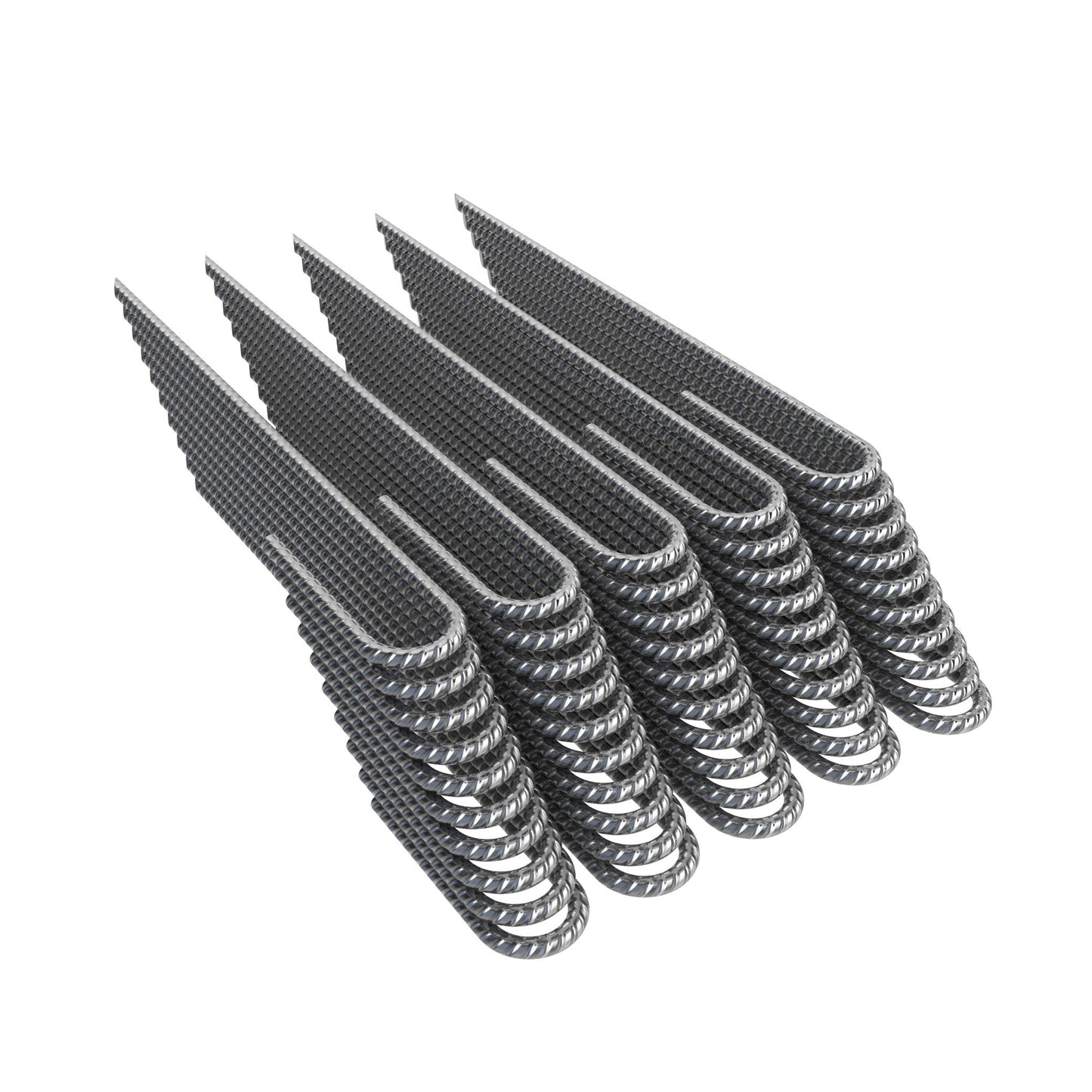 Vodaland Rebar Stakes J Hook Heavy Duty 1/4 inch Rust Proof Coated Steel Ground Anchors with Chisel Point End (50)