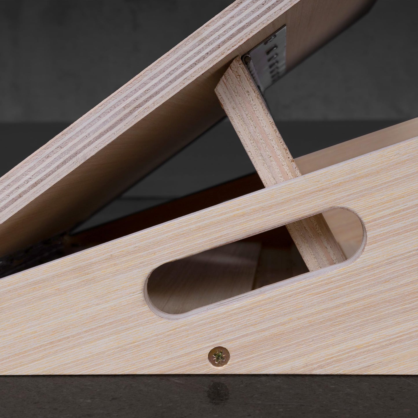 AmStaff Fitness Adjustable Wooden Slant Board, Hardwood Incline Board with Anti-Slip Surface, Squat Wedge, Calf Stretcher for Weightlifting, Strength Training - 5-Level Incline - Small (12.5"x16")