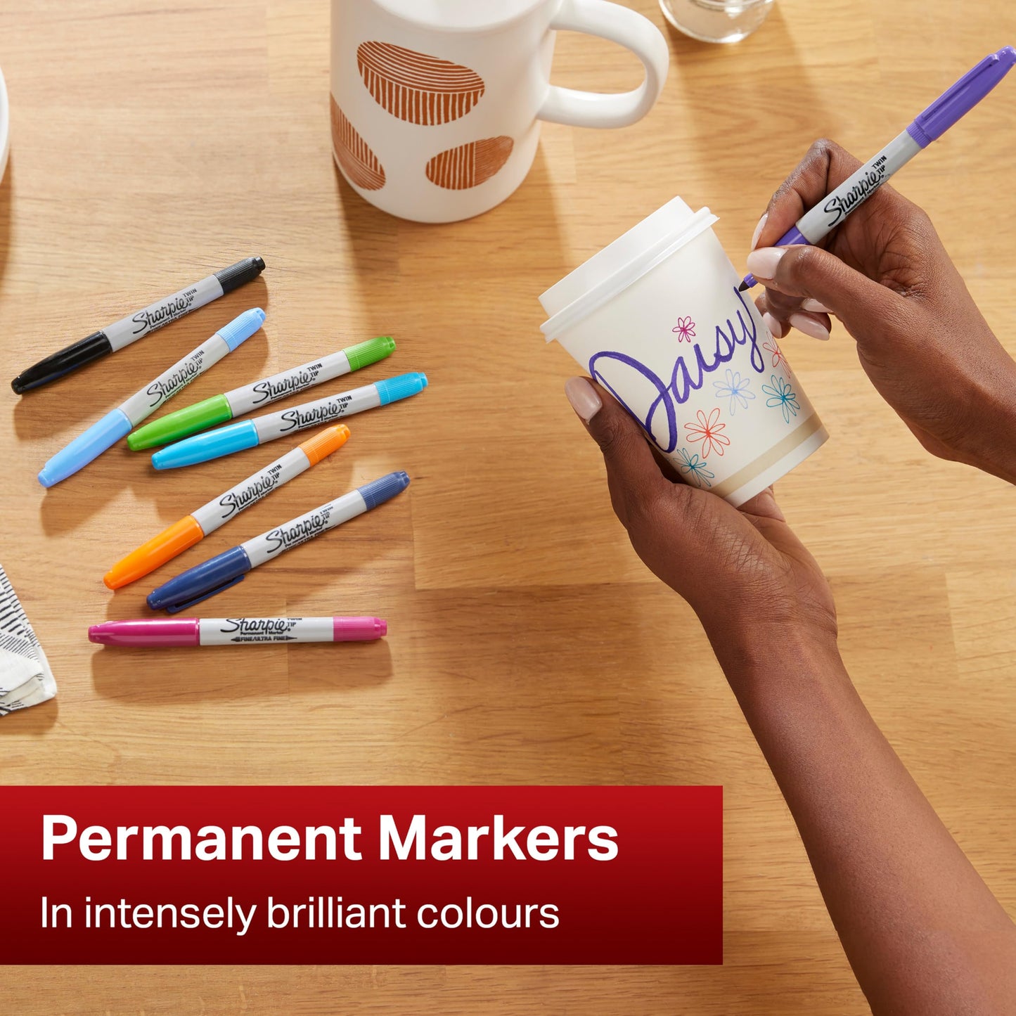 SHARPIE Twin Tip Permanent Markers | Fine & Ultra-Fine Points | Black | 12 Count