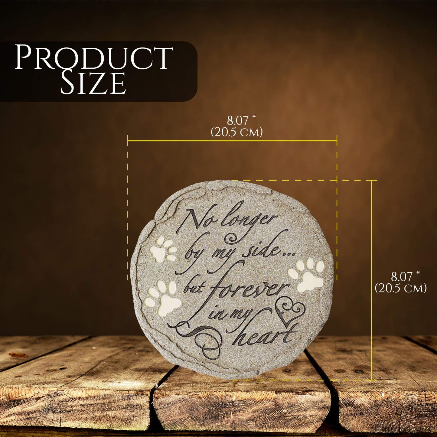 Cat or Dog Grave Marker or Garden Memorial Stone. No Longer By My Side But Forever In My Heart, Rainbow Bridge Pet Memorial Gifts. Waterproof and Weatherproof Pet Plaque, Condolence Gift