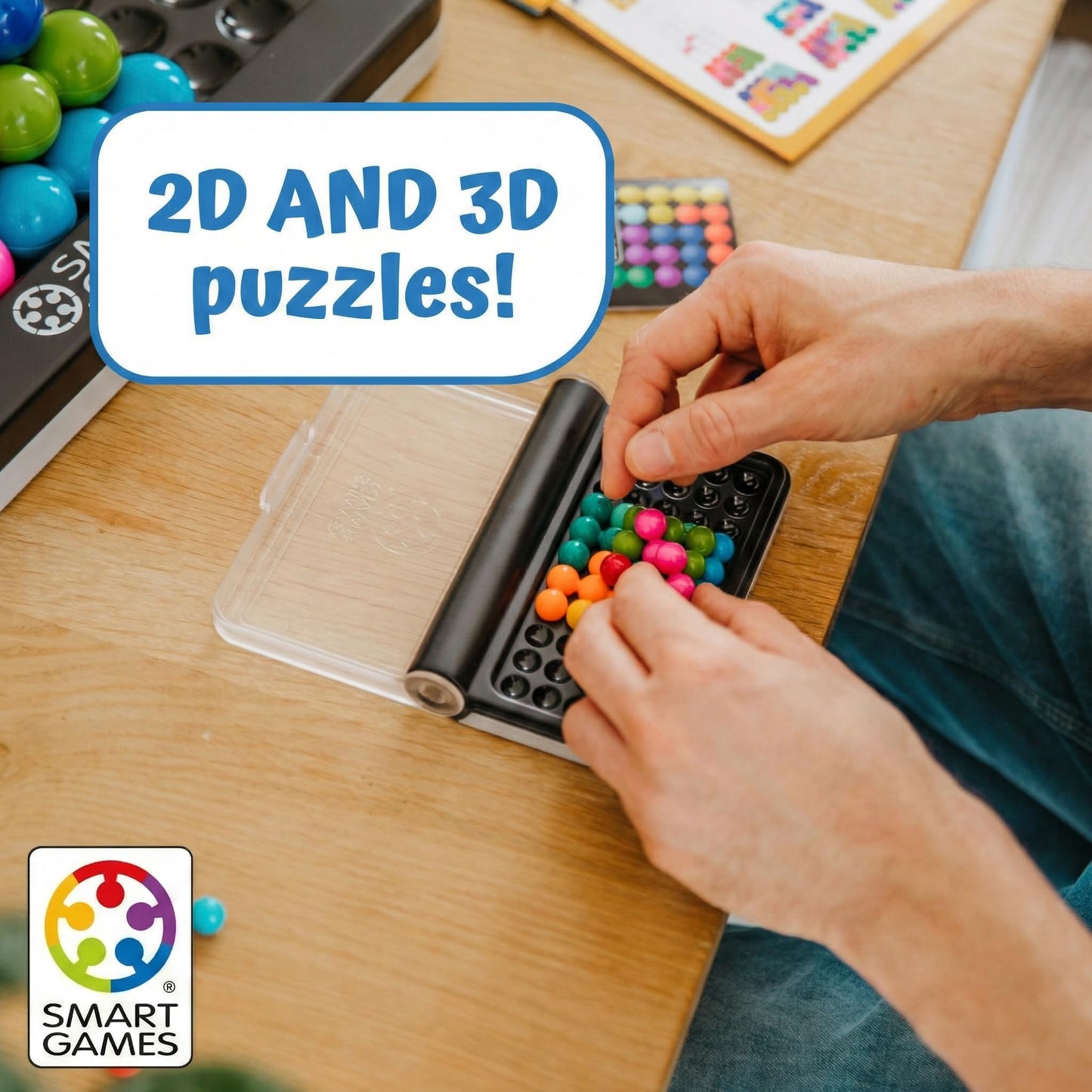 SmartGames - IQ-Puzzle-Pro - Educational Brainstorming - Multi-Level Strategy Game and Skill Building - Logic and Thinking Game - 6 Years + - 1 Player - Multilanguage - 518587.