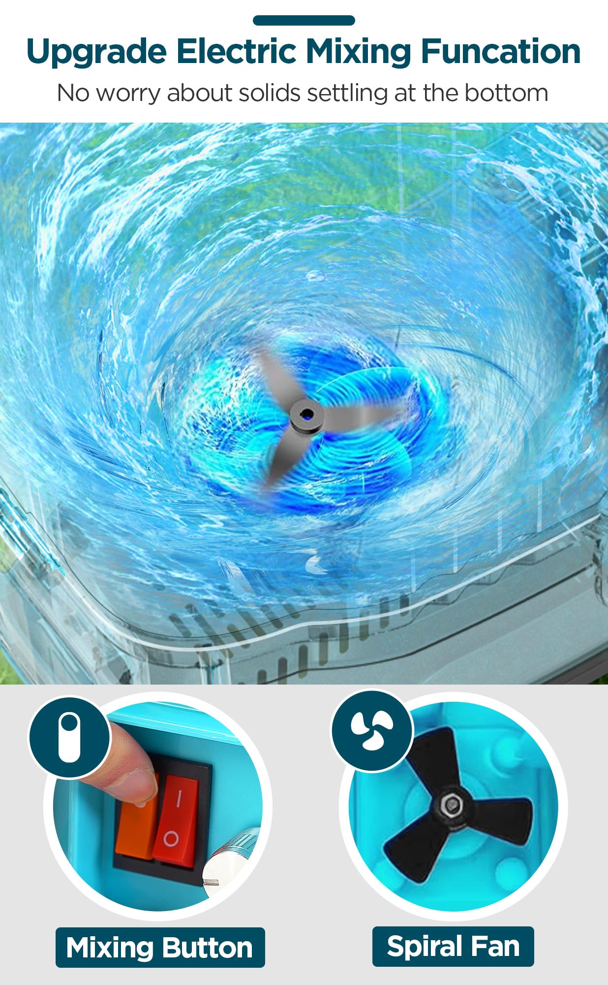 4 Gallon Battery Powered Backpack Sprayer with Mixer, 100 PSI Powerful Pressure Weeds Insecticide Pesticide Electric Sprayer, 31.50 in Metal Spray Pole, 5 Nozzles, Ergonomic Backpack, for Lawn Garden