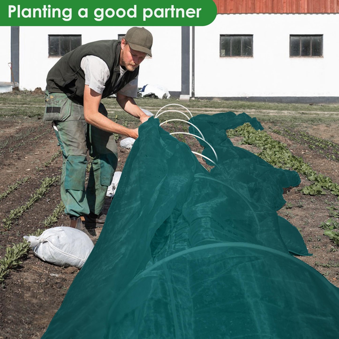 9.8×32.8Ft Plant Freeze Protection Cover - 1.2OZ Non-Woven Garden Frost Fleece Cover - Frost Cloth Blanket for Winter Outdoor Vegetable Garden Plants