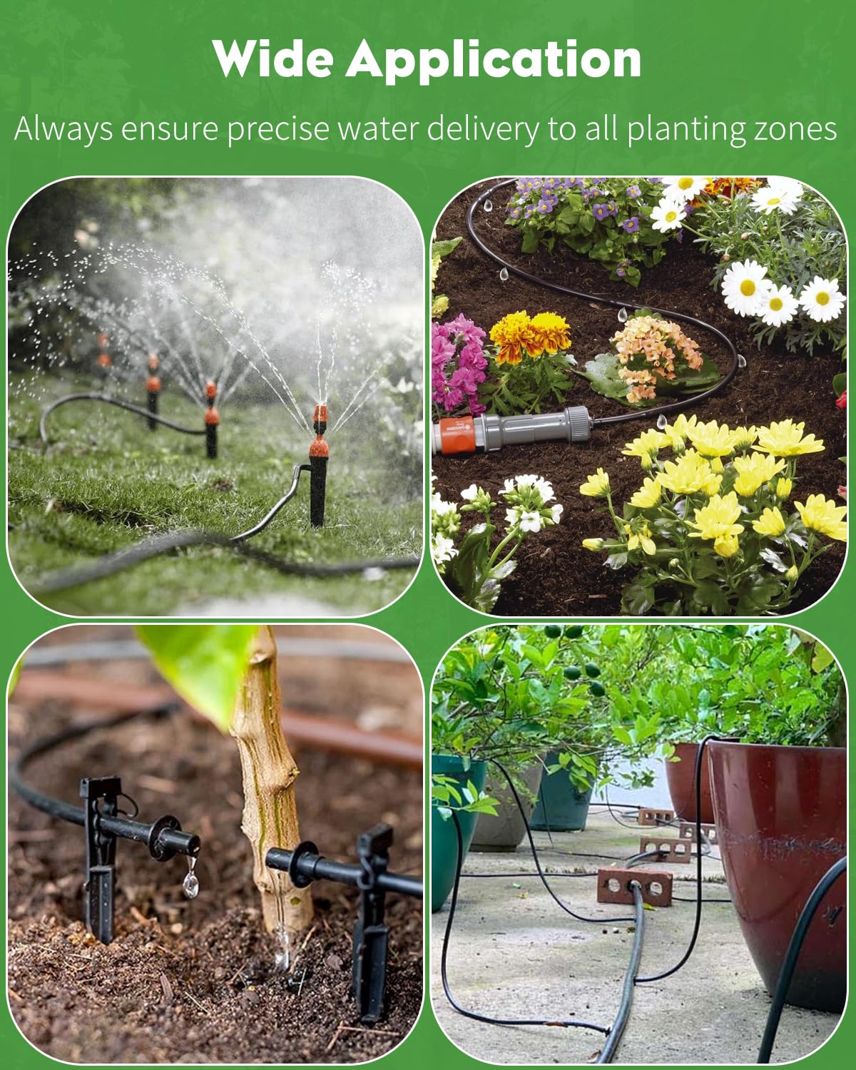 Pawfly 200 ft. 1/4 Inch Black PVC Drip Line, Drip Irrigation Hose Roll for Garden Watering, Drip Irrigation Part Drip Irrigation Tubing, Blank Distribution Tubing for Drip Irrigation System
