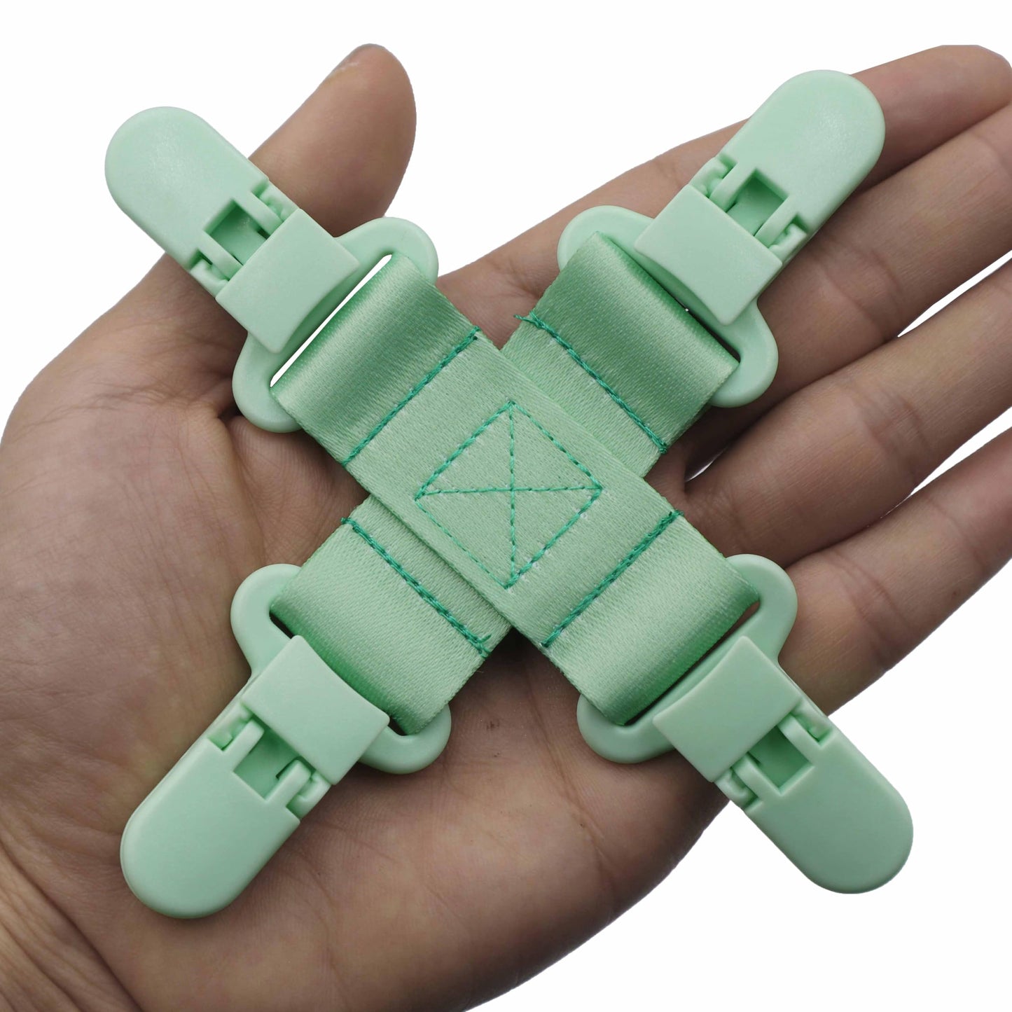 Umttery Bed Sheet Detangler, Keep Bed Sheets/Duvet Covers/Blankets from Tangling, Twisting & Balling in Washer and Dryer, 4 pcs(Green)