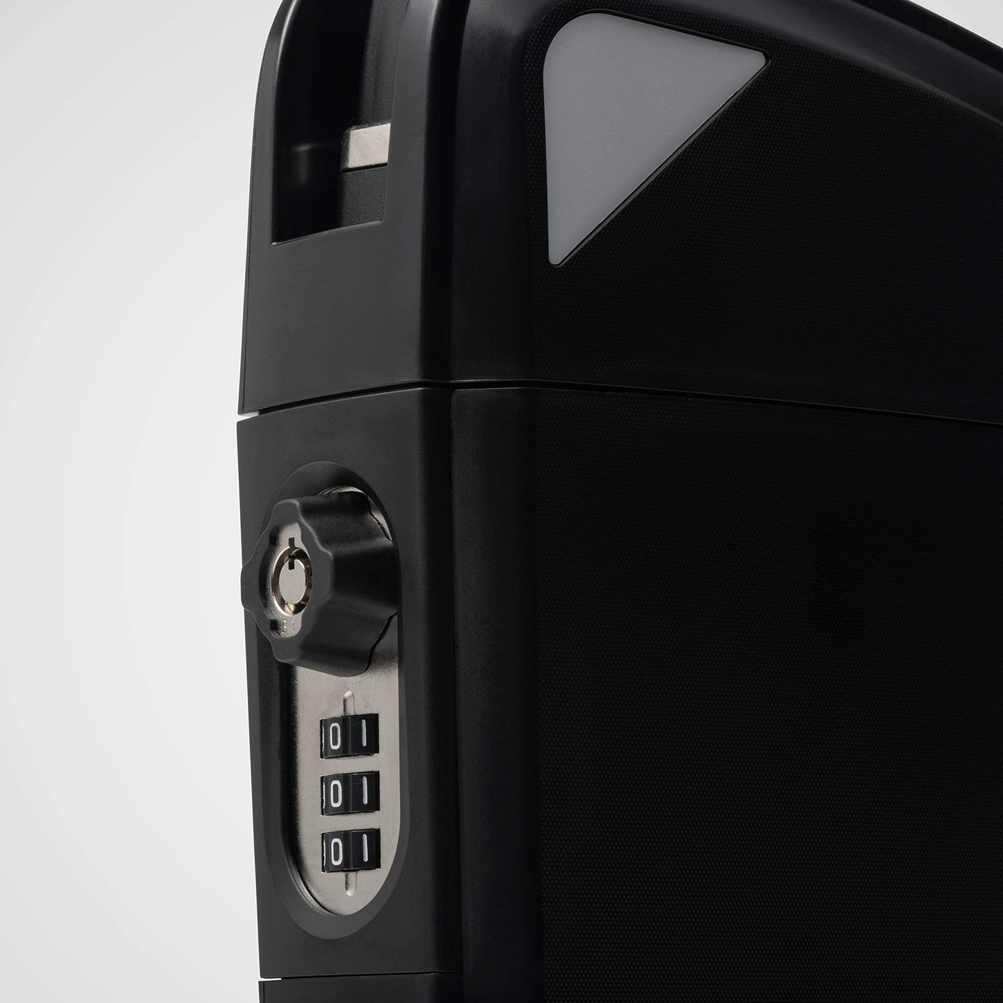 Portable Indoor/Outdoor Lock Box Safe with Key and Combination Access (Compact, Black)