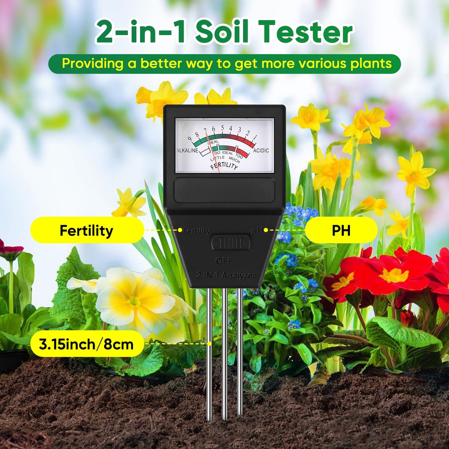 BlumWay 4-in-1 Seed Starter Tray with Grow Light &Heat Mat & Soil Meter Set,40-Cells Seedling Tray with Humidity Dome for Indoor Plant