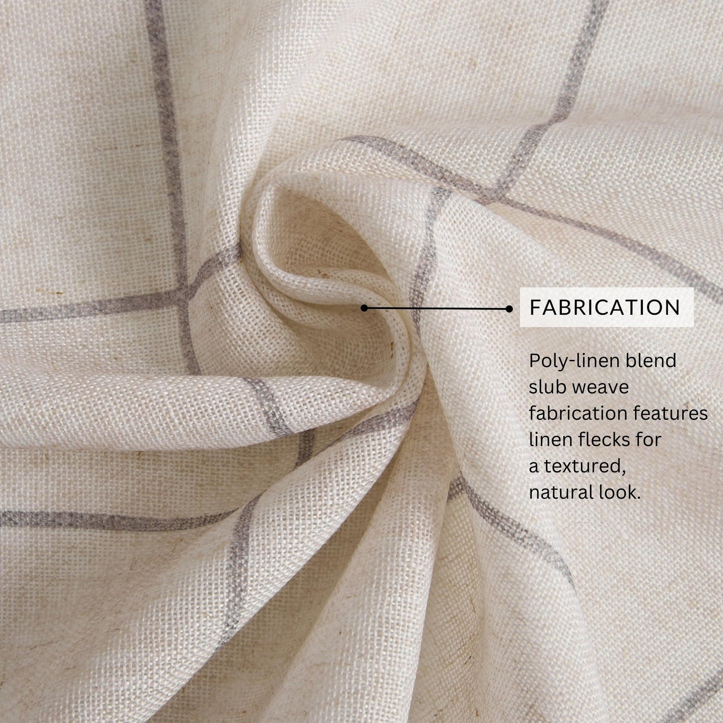Elrene Home Fashions Brighton Windowpane Plaid Grid Blackout Window Curtain Panels/Drapes for Living, Bedroom, Dining Room, 52"x84", Gray