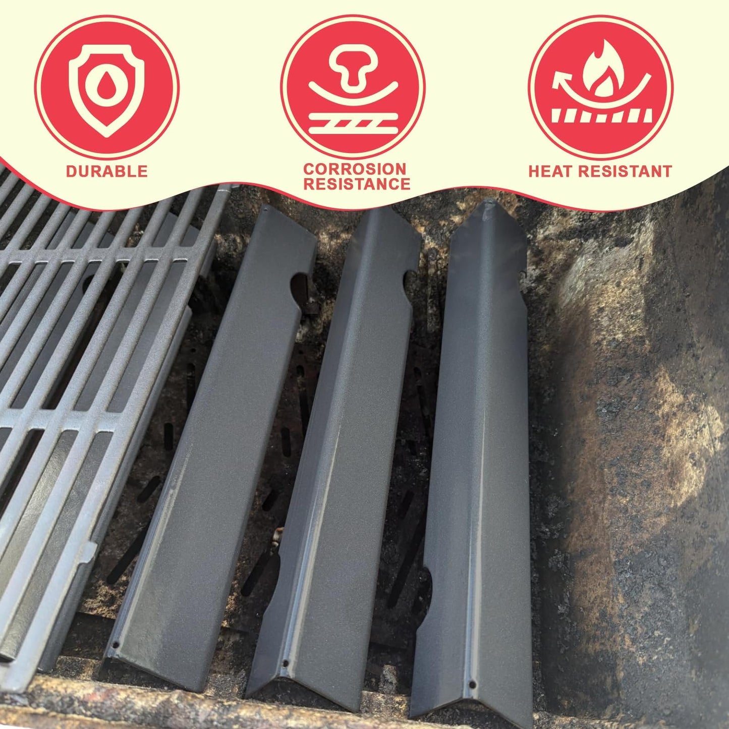 66795 Flavorizer Bars for Weber Genesis II E-310, S-310, E-330, E-335 Grill Parts, Weber Genesis II/LX 300 Series S/E-340 Gas Grills (2017 and Newer), for Weber Genesis ii Flavorizer Bars 66032 67095