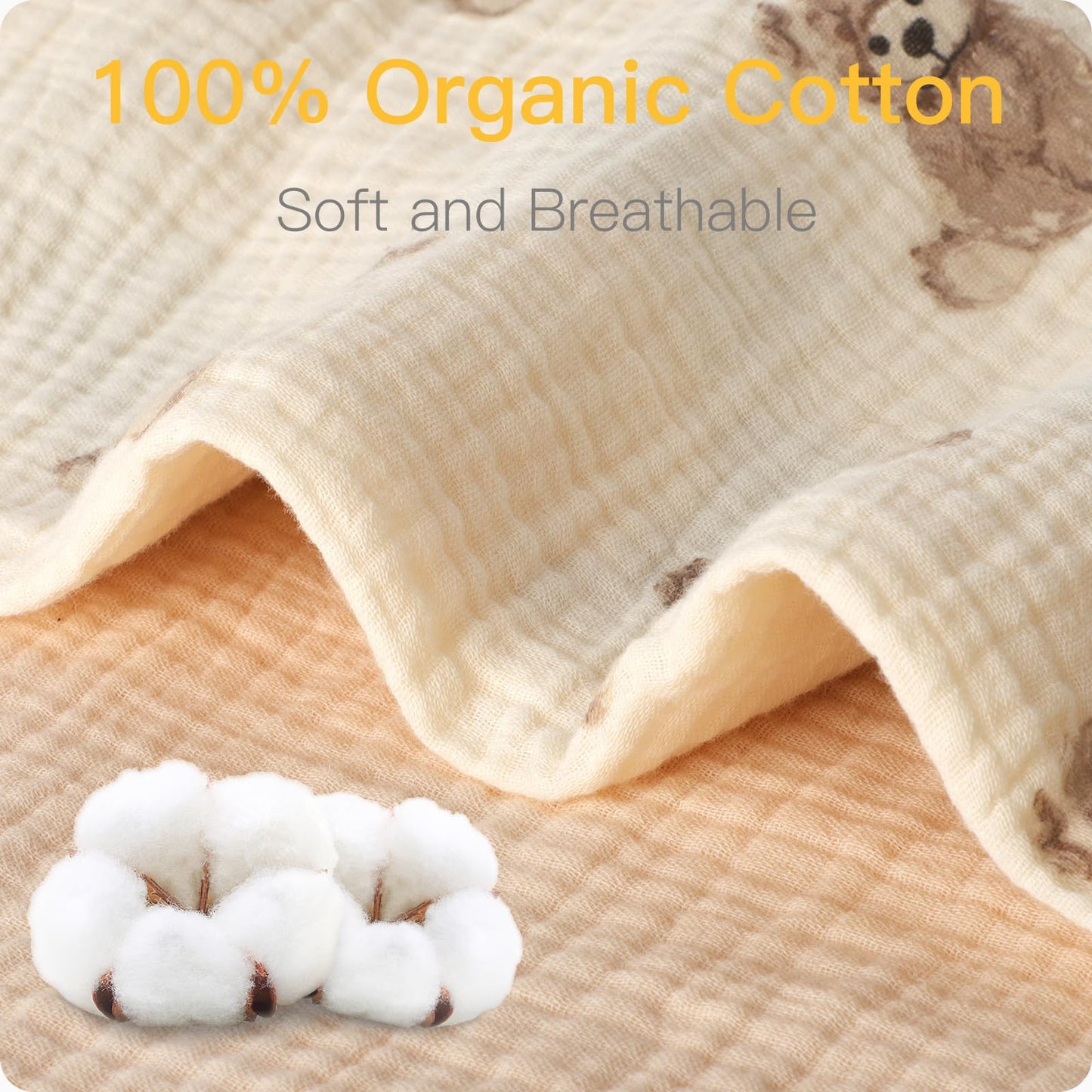 Organic Crib Sheets Fitted Crib Mattress Sheet 2 Pack 52x28 Inches 100% Muslin Cotton for Baby Girls & Boys, Soft Boho Neutral Toddler Bed Sheets Fits Well Standard Size Crib Mattress 28x52 Inches