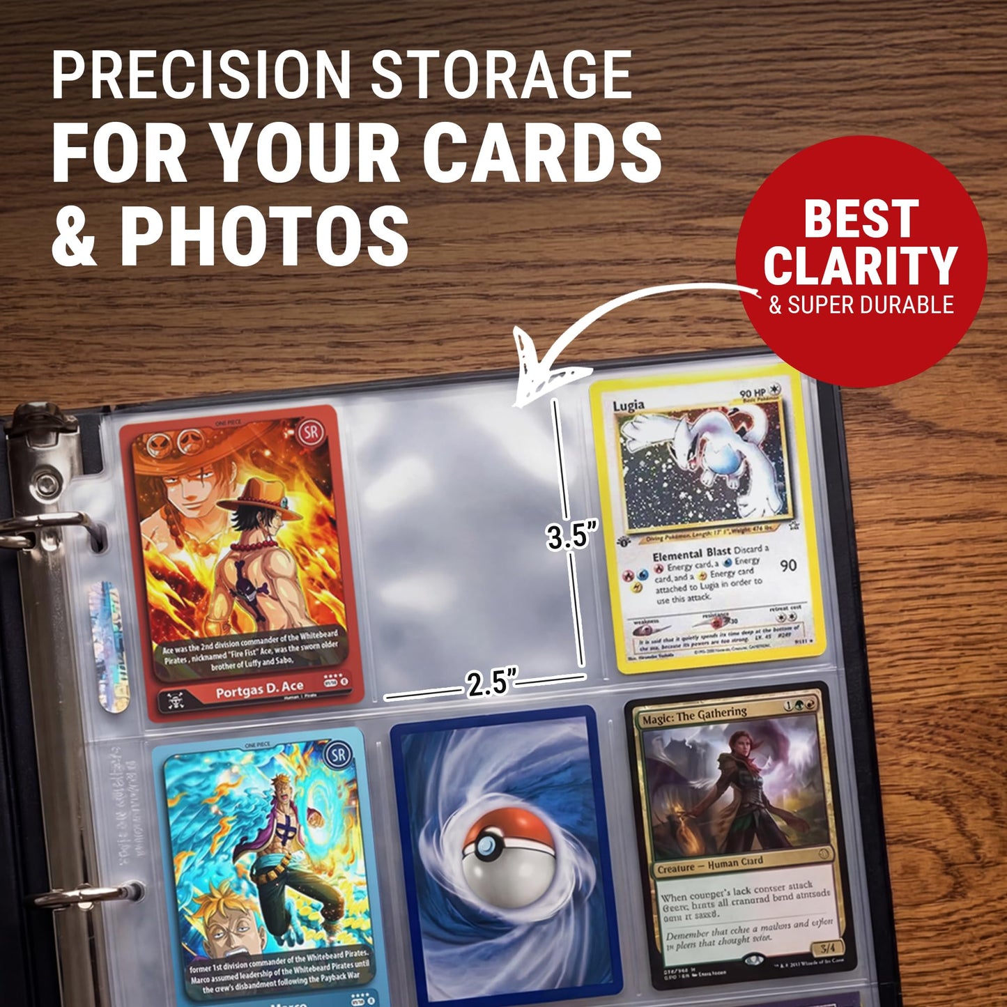 Ultra PRO Platinum Series Pocket Pages (100ct) for Cards and Photos 9-Pocket for 2-1/2" x 3-1/2" Standard Size Cards