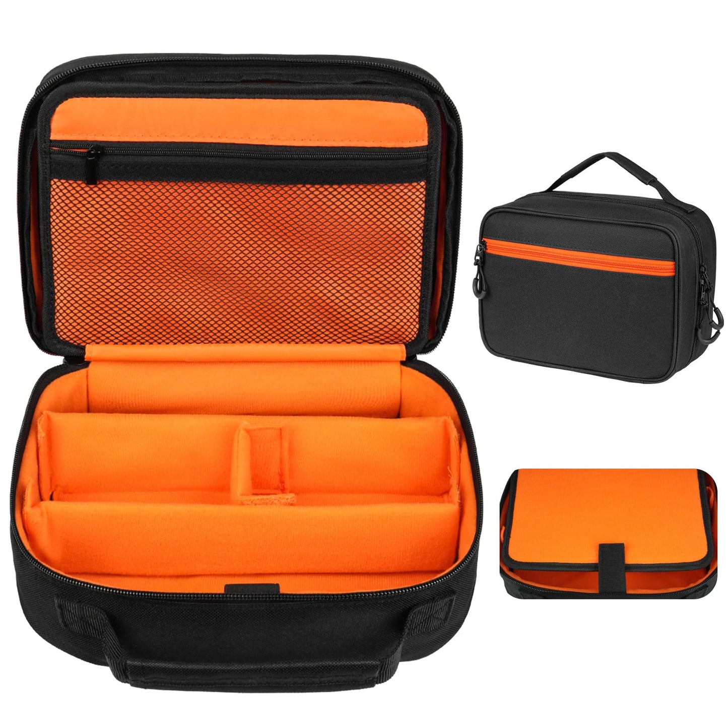 MRINCA 3 Slots Wireless Microphone Case,Microphone Carrying Bag Fits for Microphones Up to 9.4’’,Microphone Box for Microphones and Channel Receiver,Bag Only