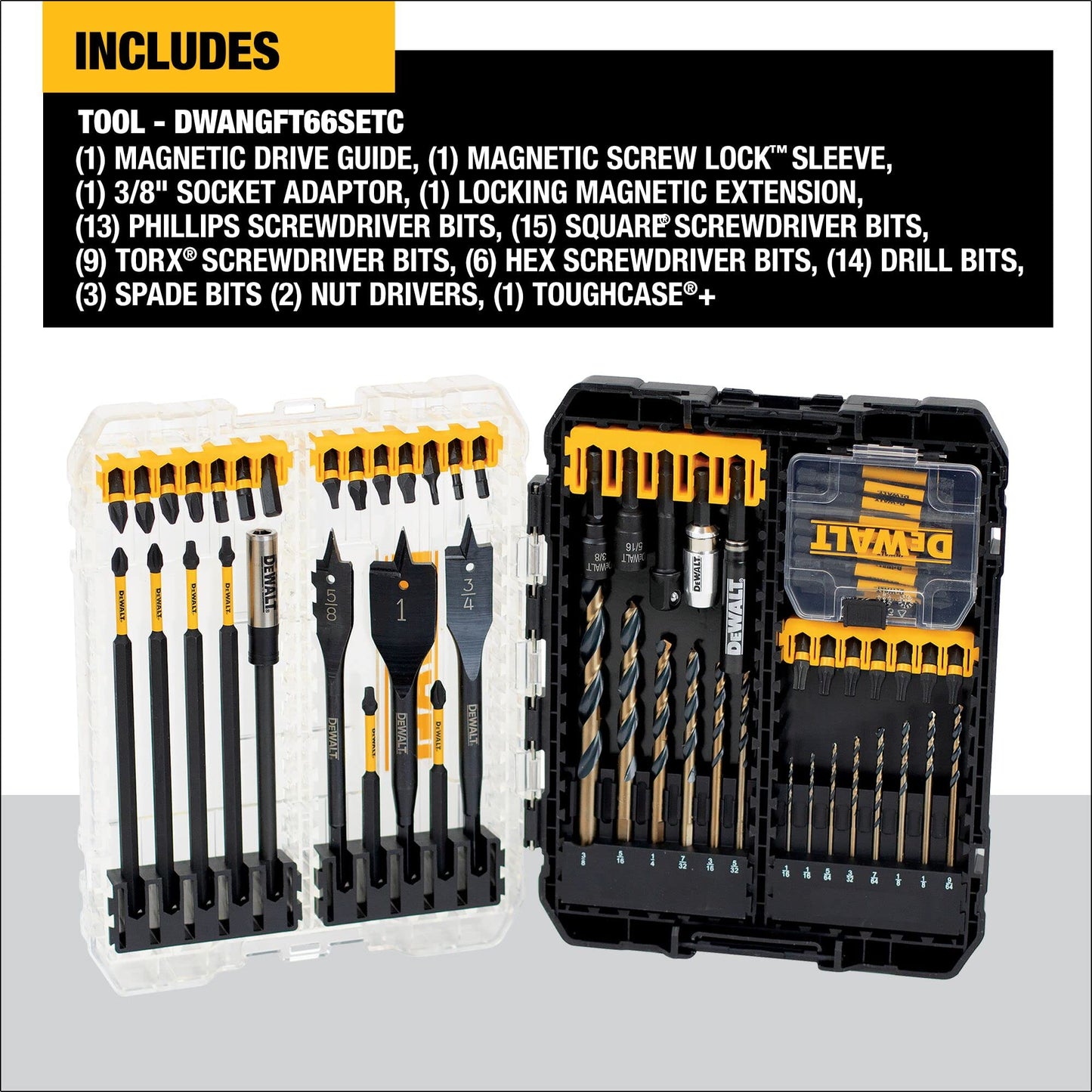 DEWALT Flex Torq Drill/Drive Bit Set, 66-pc (DWANGFT66SET)
