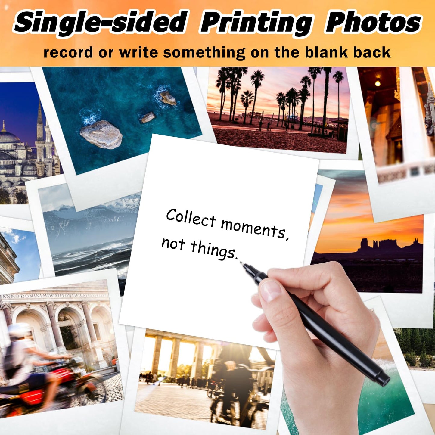 CAREGY 300 Sheets Single Sided Glossy Photo Paper for Inkjet， 8.5x11 Inches，180GSM Printer Picture for Inkjet Printer with Dye Ink