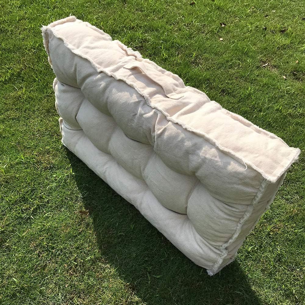 Large Floor Pillow Meditation Cushion,Tufted Seat Cushions Reading Nook Cushion Floor Pillows Seating for Adults/Kids, Thick Floor Cushion Sitting Pillow for Living Room Balcony Outdoor（Beige）