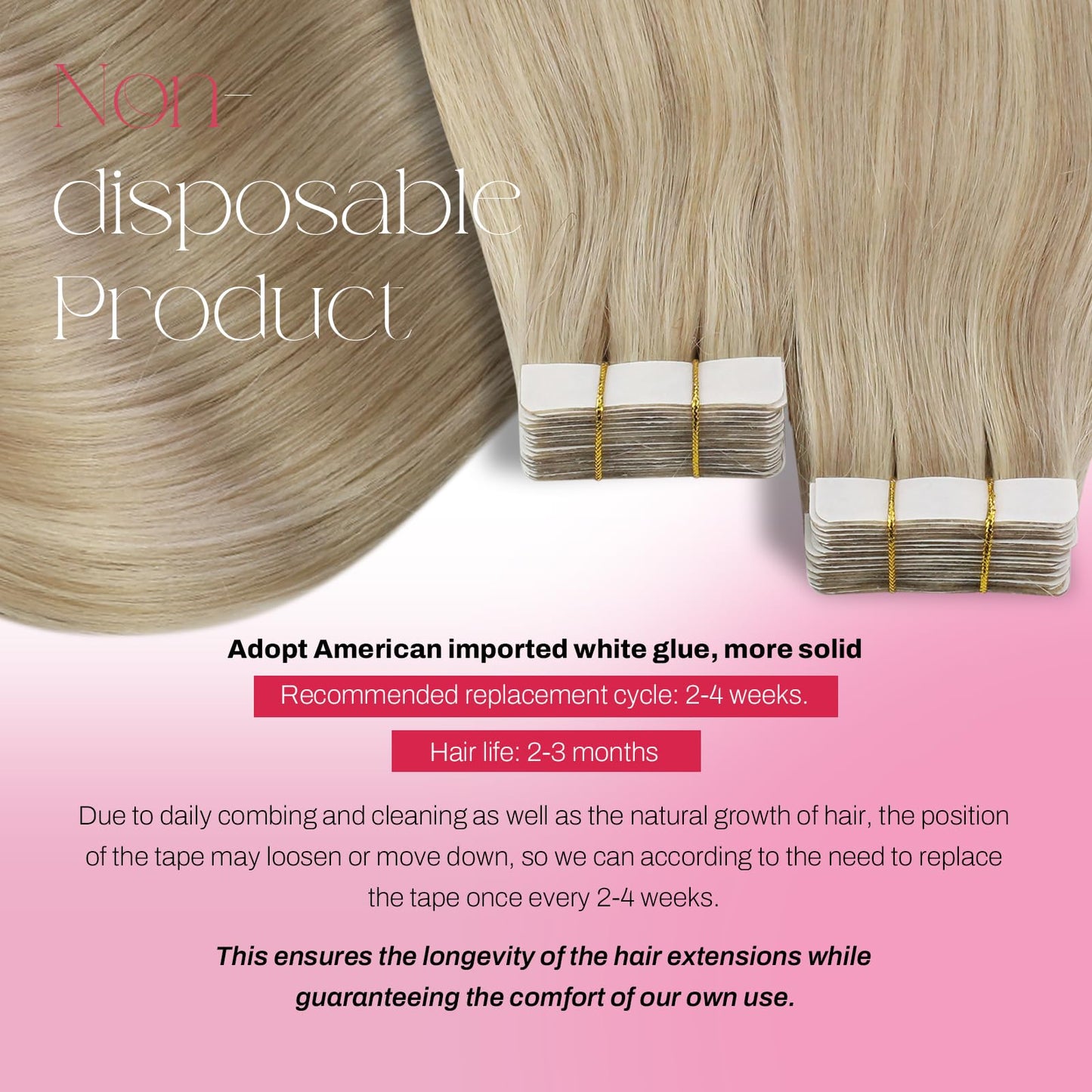 Moresoo Tape in Hair Extensions Human Hair Blonde Highlight 18 Inch Remy Tape in Extensions Human Hair Ash Blonde Mixed with Blonde Hair Extensions for Women Tape in Human Hair #P18/613 20Pcs 50g