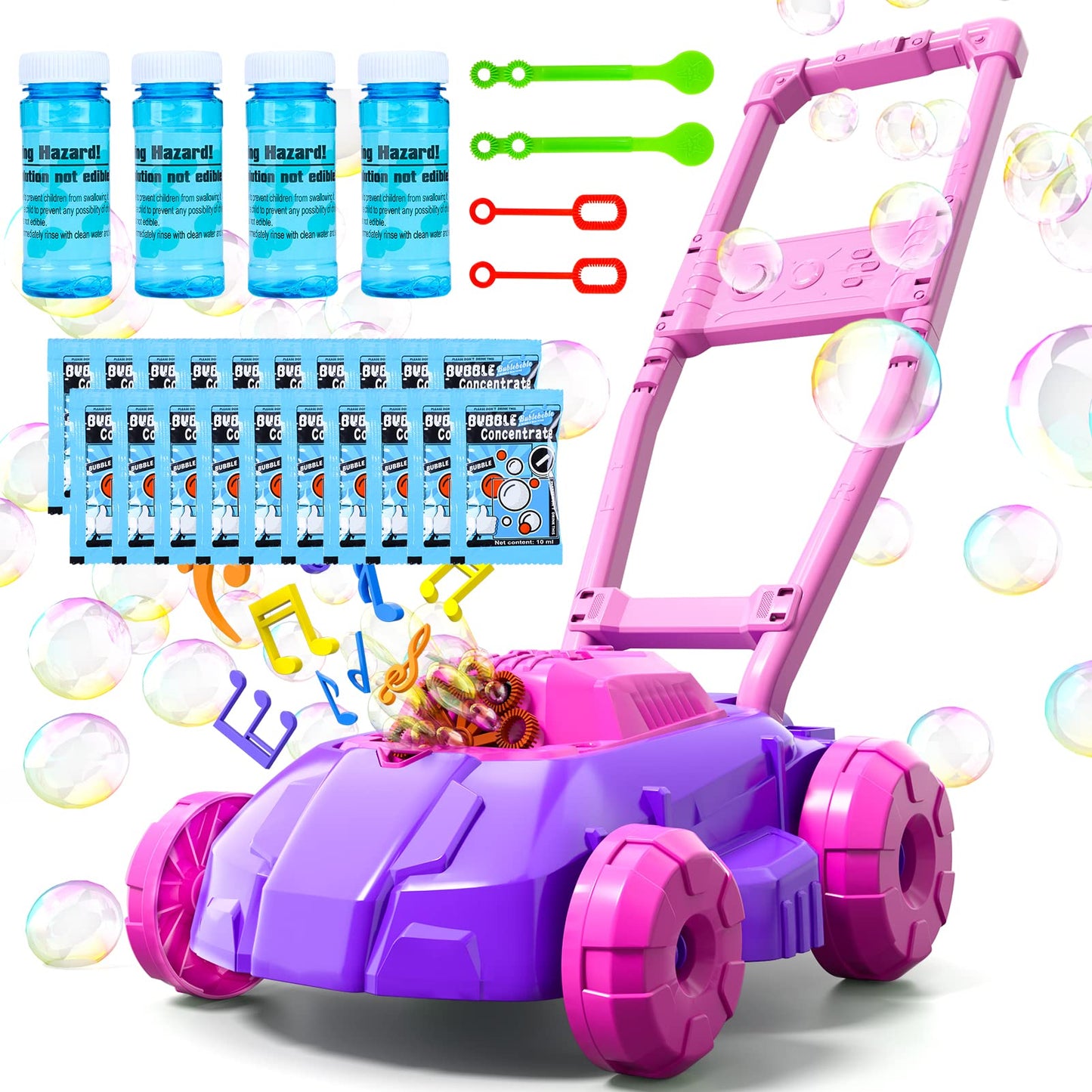 Automatic Bubble Blower Maker Machine, Outdoor Bubble Lawn Mower for Toddlers Garden Toys, Baby Boys Girls Birthday Gift Toys