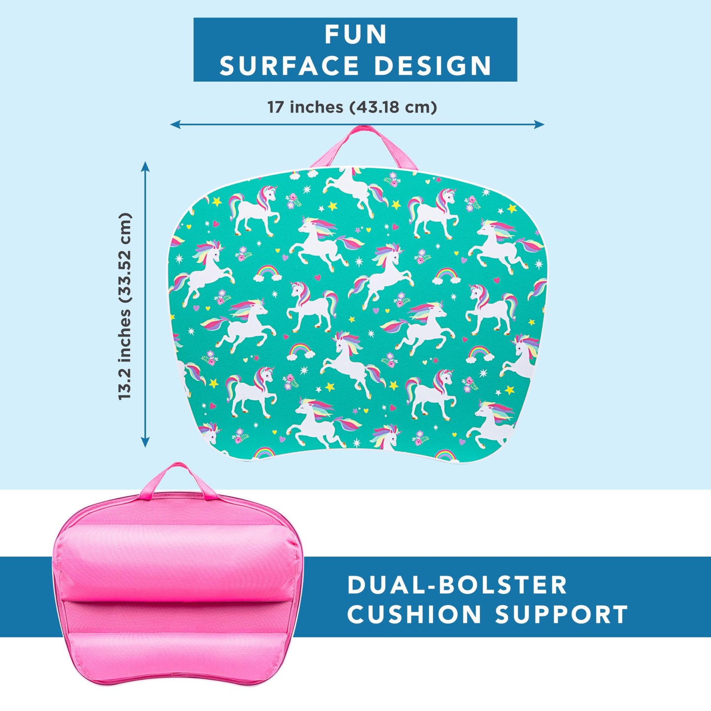LAPGEAR MyStyle Portable Lap Desk with Cushion - Unicorn - Fits up to 15.6 Inch Laptops - Style No. 45357