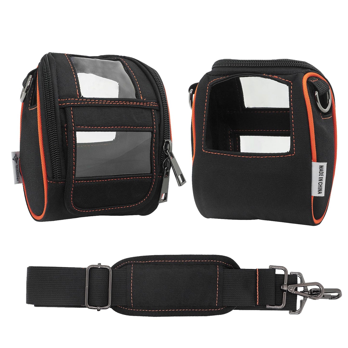 EXCEPRINT Carrying Case for Zebra ZQ220 ZQ310 ZQ320 - Portable Thermal Label Printer Bag with Shoulder Strap and Belt Clip, Easy Transport and Protection, Convenient Label Access
