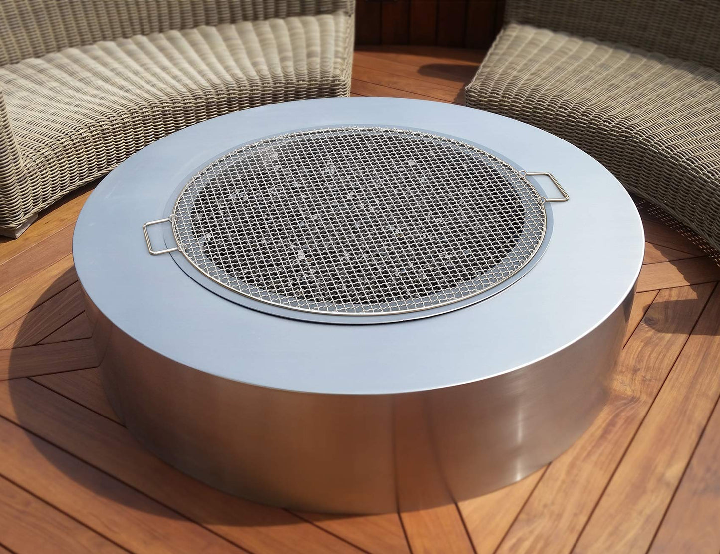 Stanbroil Fire Pit Cooking Grill Grate - Outdoor Round BBQ Campfire Grill Grid - Camping Cookware - Stainless Steel, 24 Inch