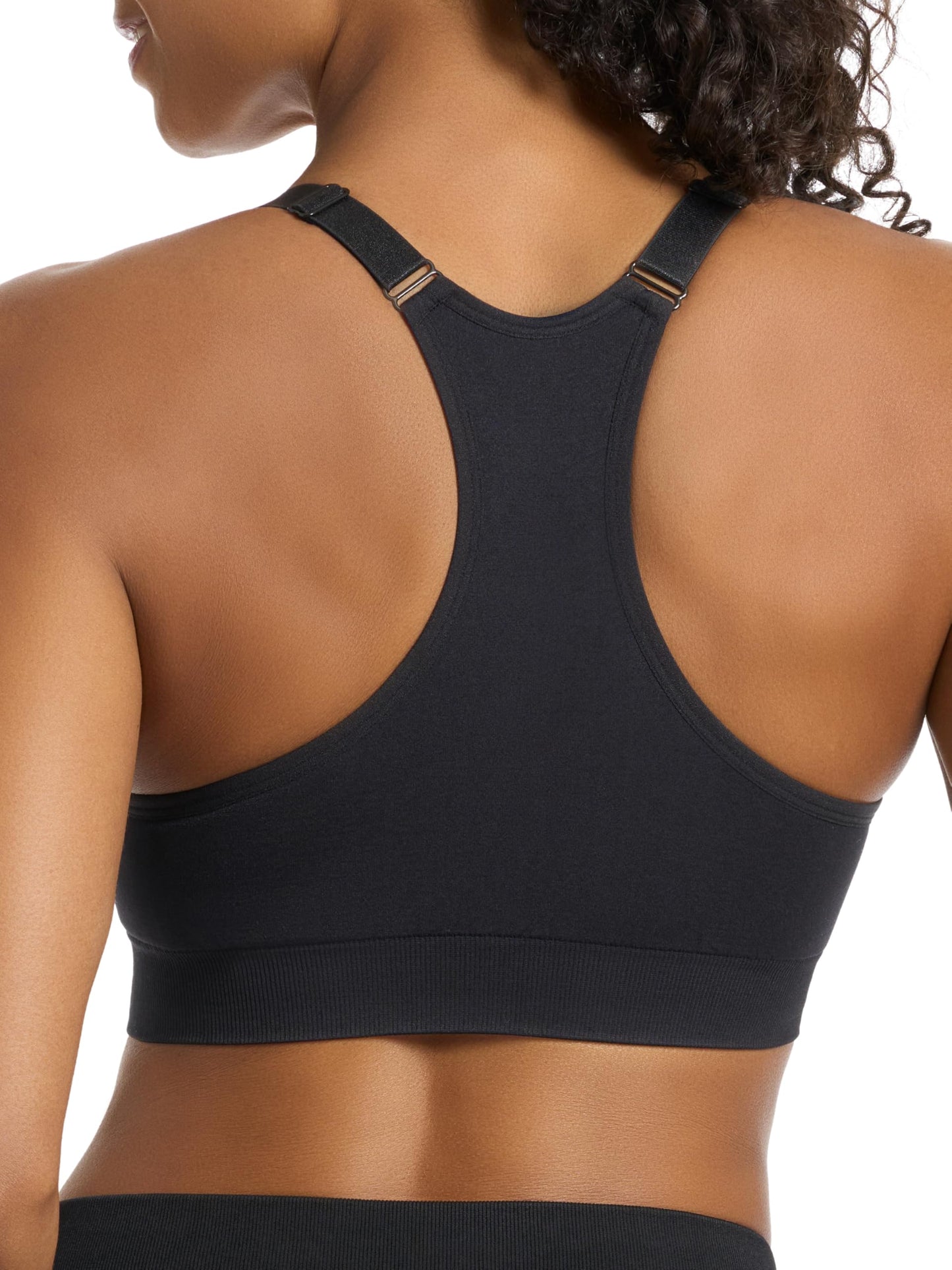 PUMA Women's 2 Pack Seamless Sports Bra, Puma Black/Heather Grey, Medium