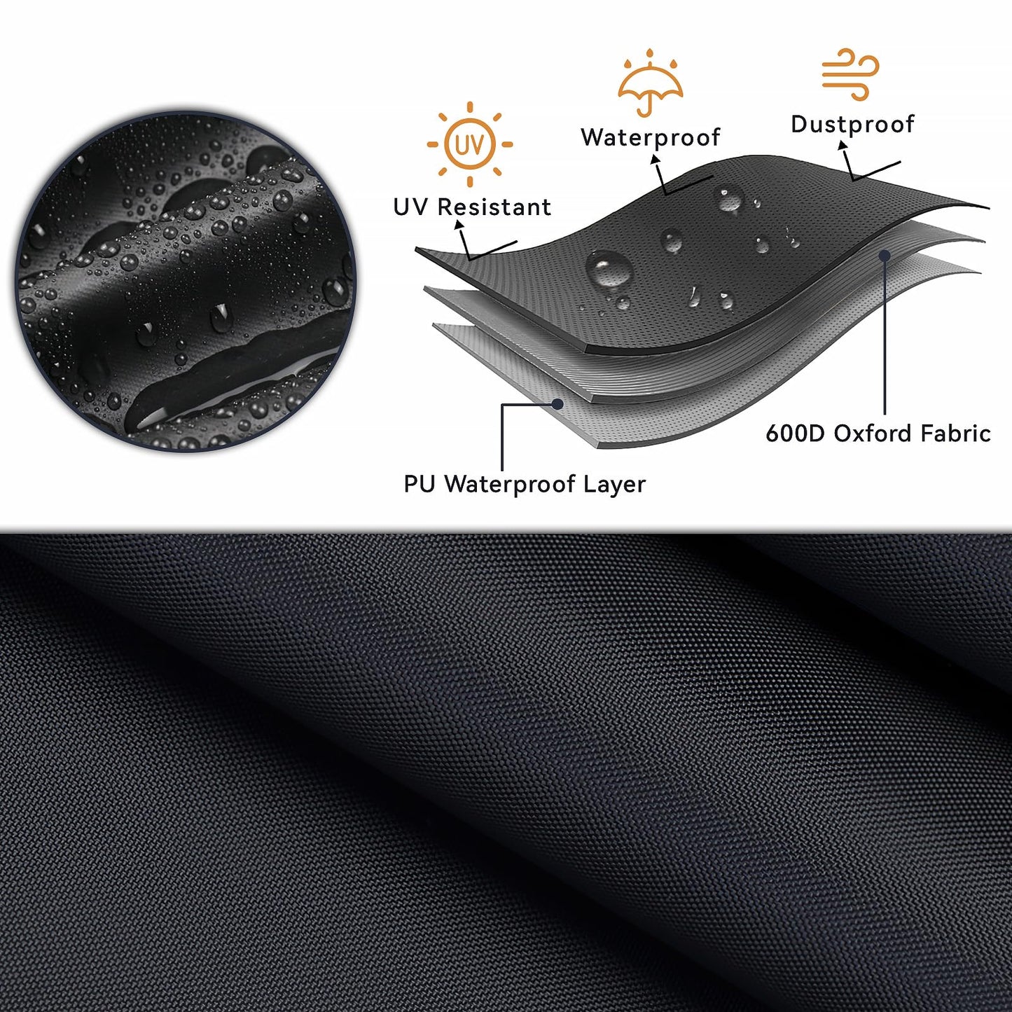 Loenel Outdoor Loveseat Cover, Waterproof 2-Person Outdoor Glider Bench Cover for Patio Double Swing Rocking Chair Loveseat, Patio Couch Covers - 48" L x 28" W x 35" H