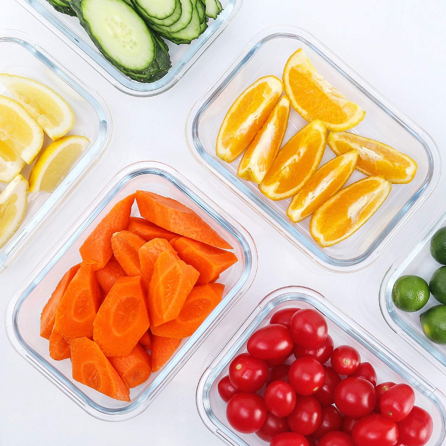 M MCIRCO 10-Pack 22 Oz Glass Meal Prep Containers with Lids - Microwave, Oven, Freezer & Dishwasher Safe